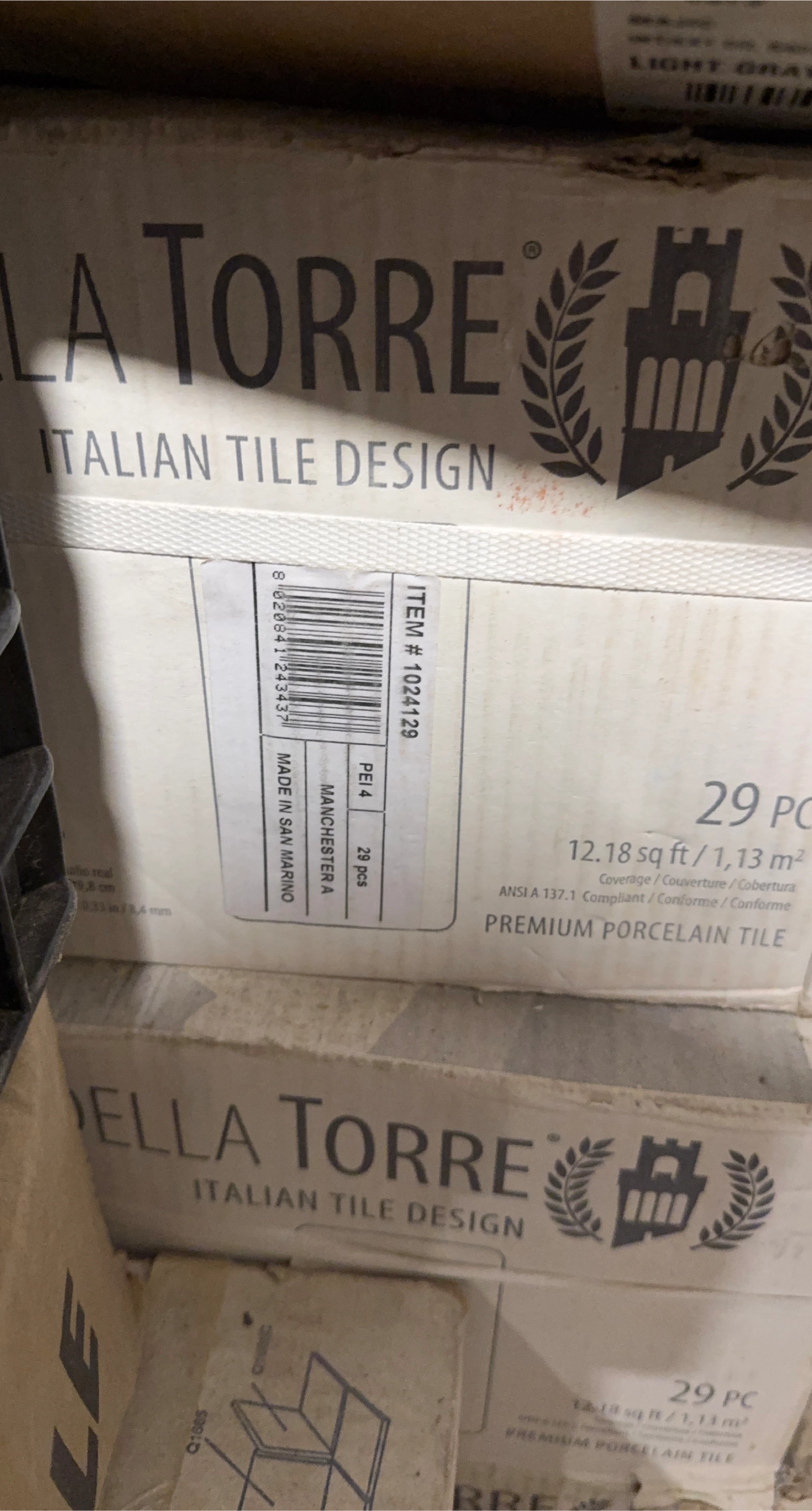 La Torre Italian Tile Design - 29 Pieces 4 boxes