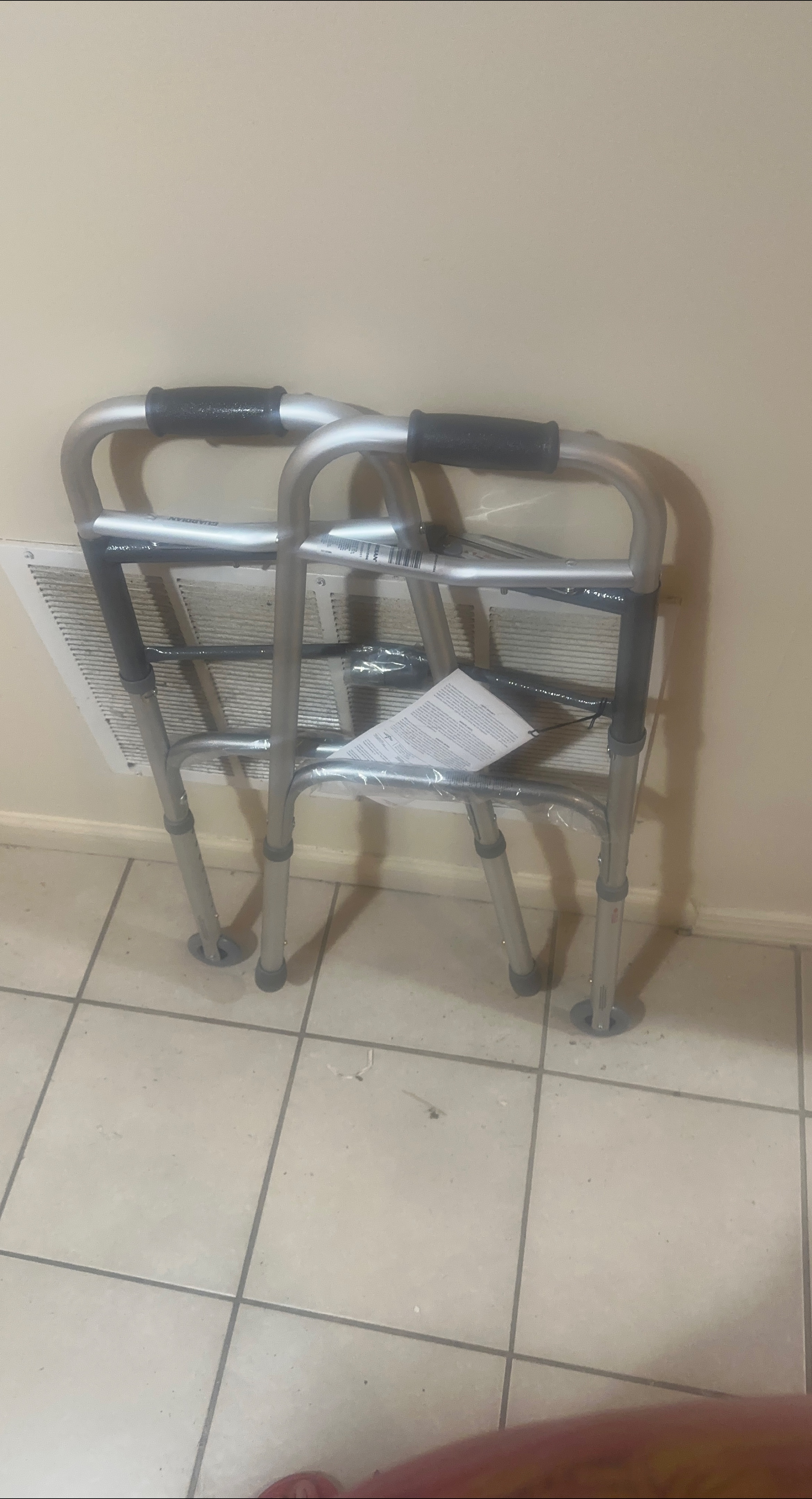 Guardian Easy Care Folding Walker - Silver thumbnail