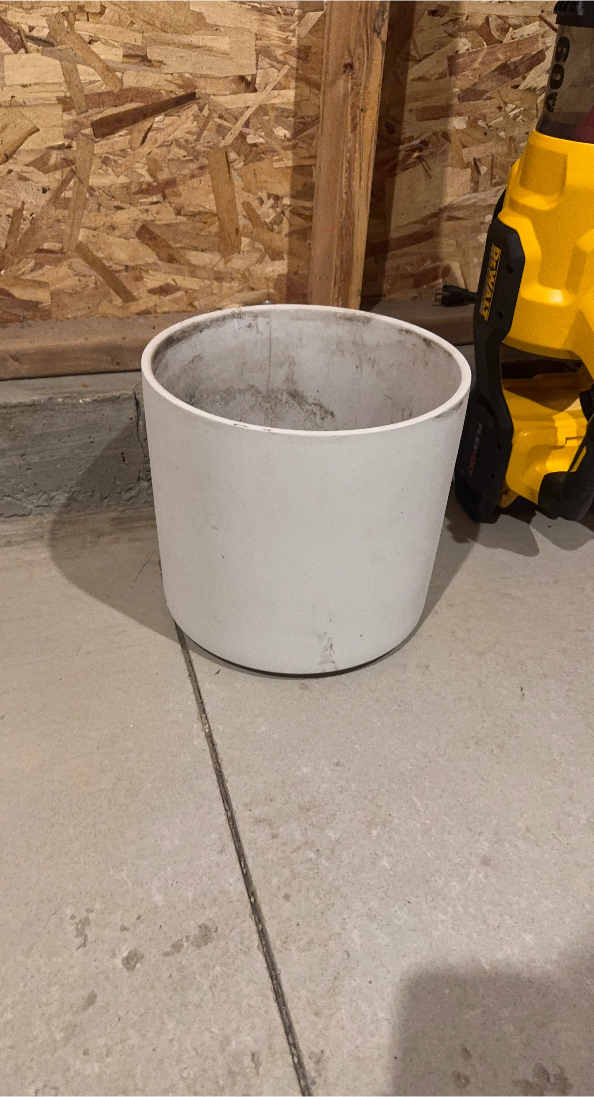 White Round Plant Pot large thumbnail