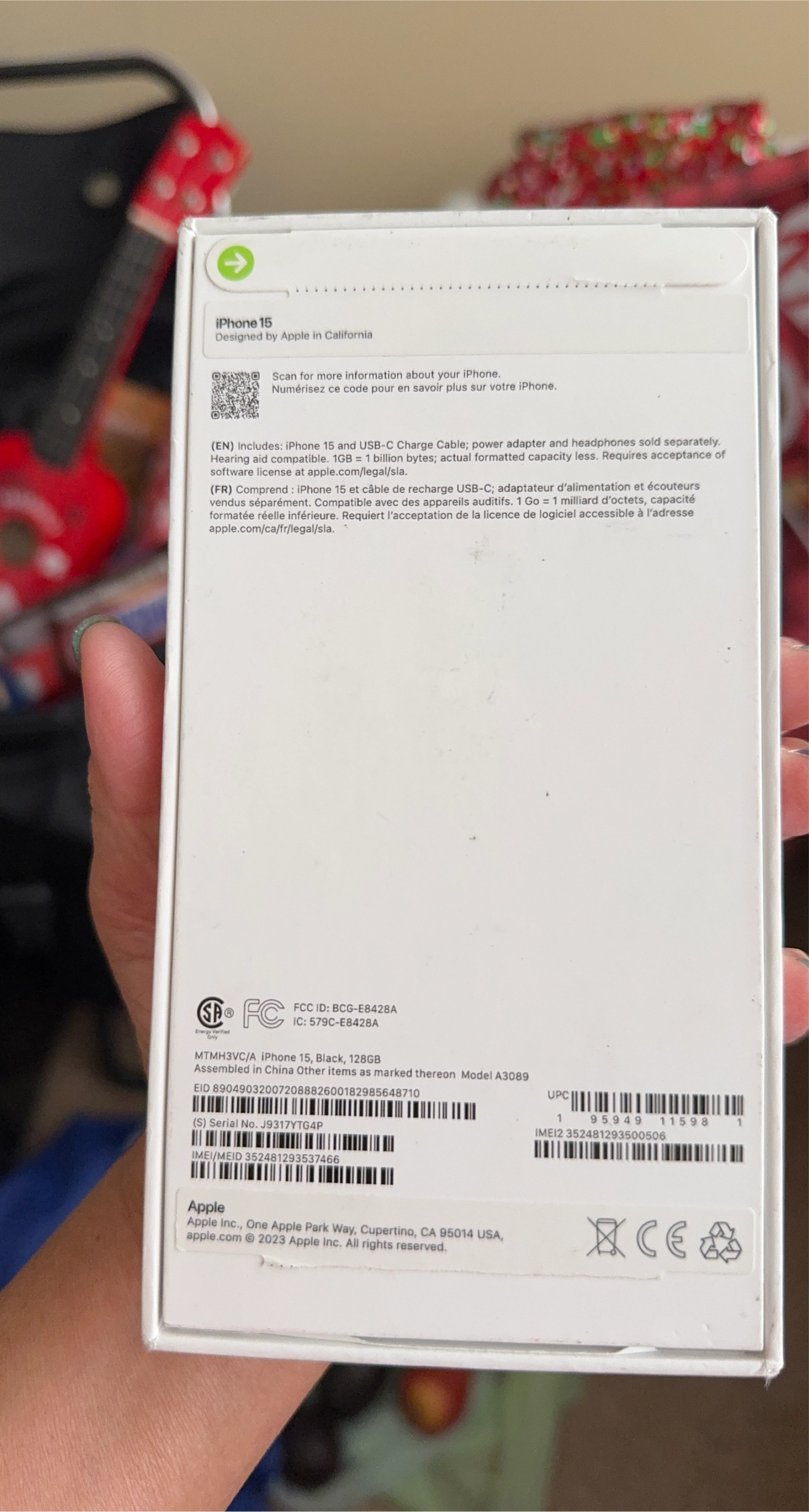 New iPhone 15 Black 128GB (Boxed) thumbnail