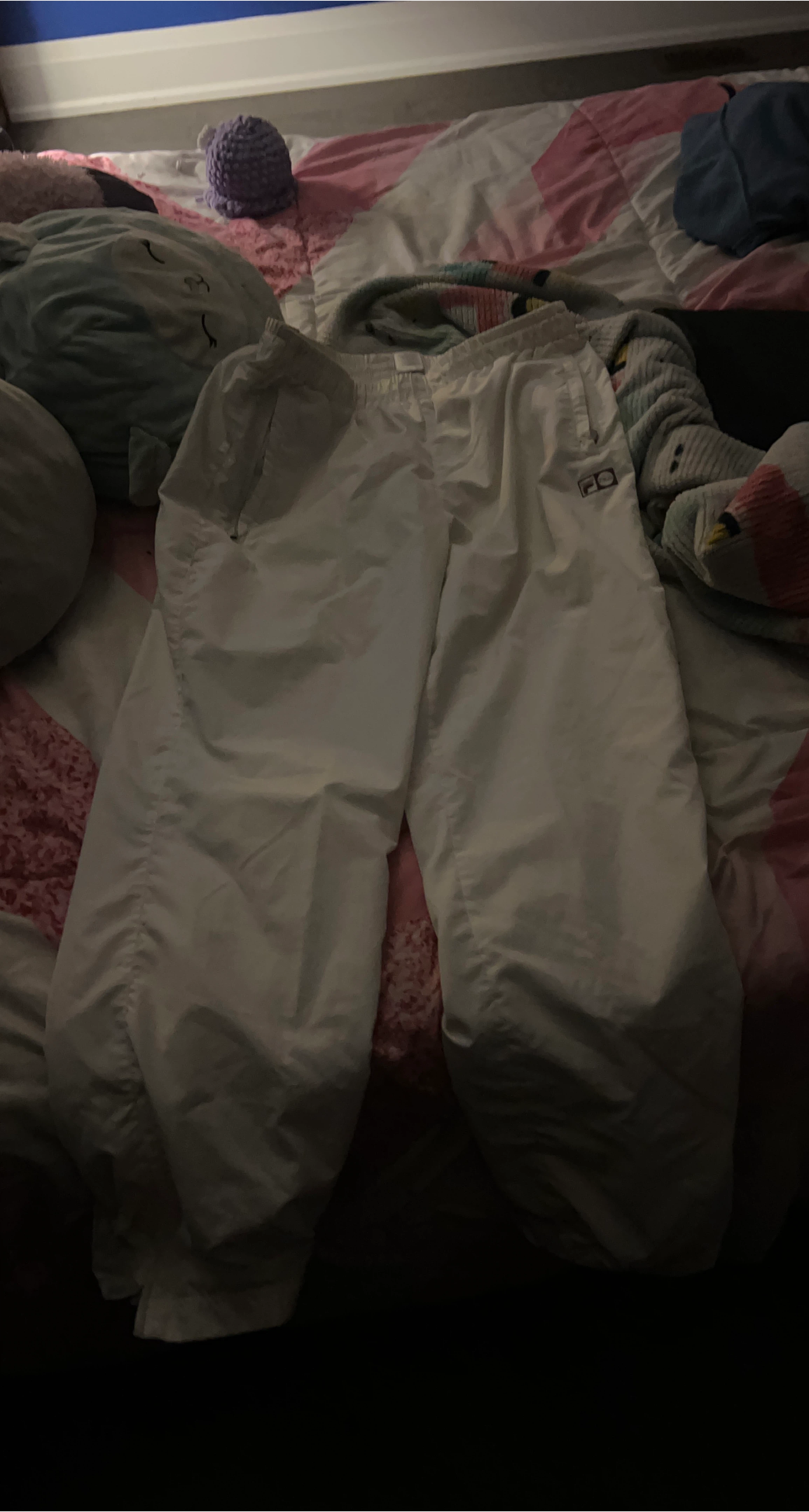 Fila White Track Pants - Size L thumbnail