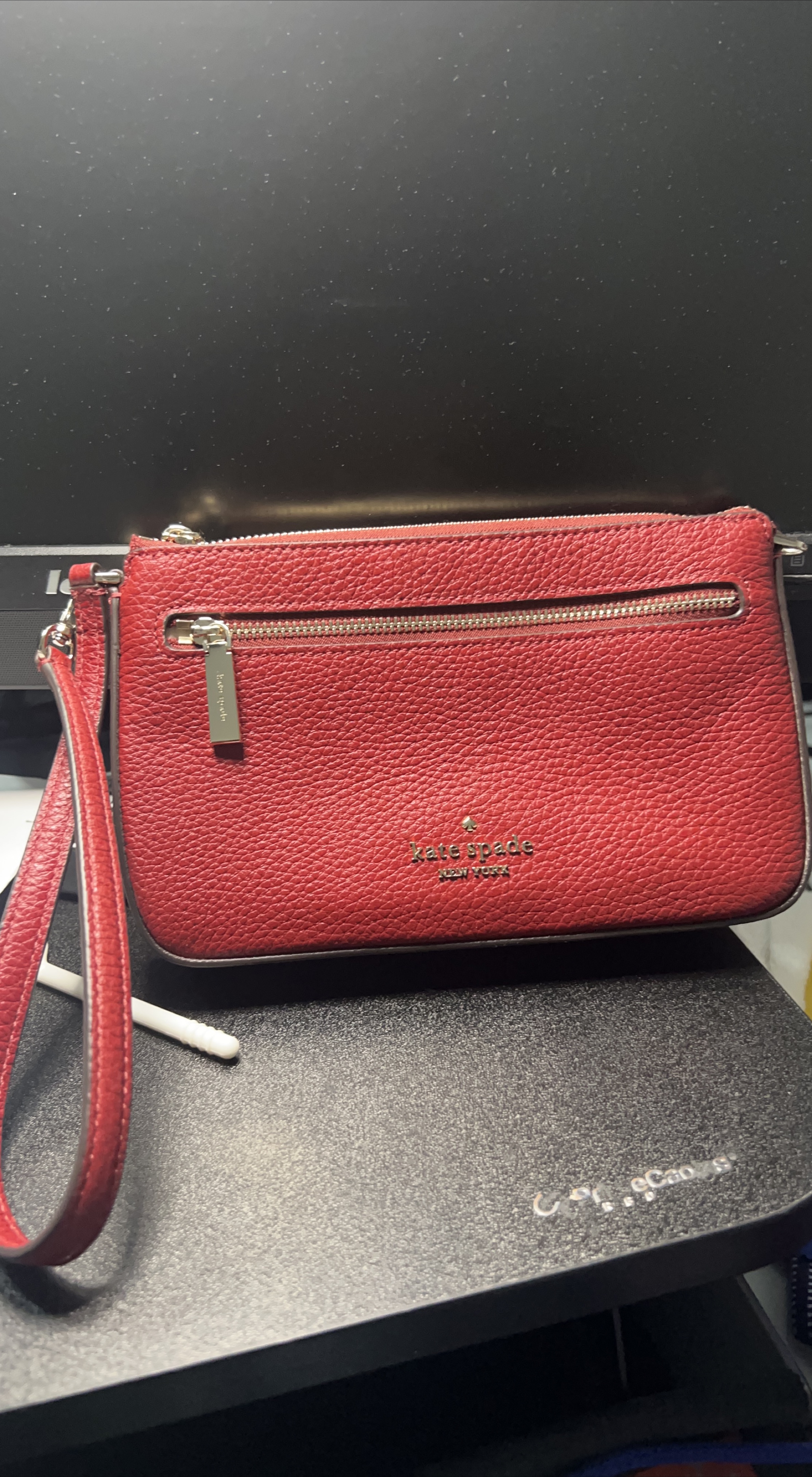 Kate Spade Red Leather Shoulder Bag thumbnail
