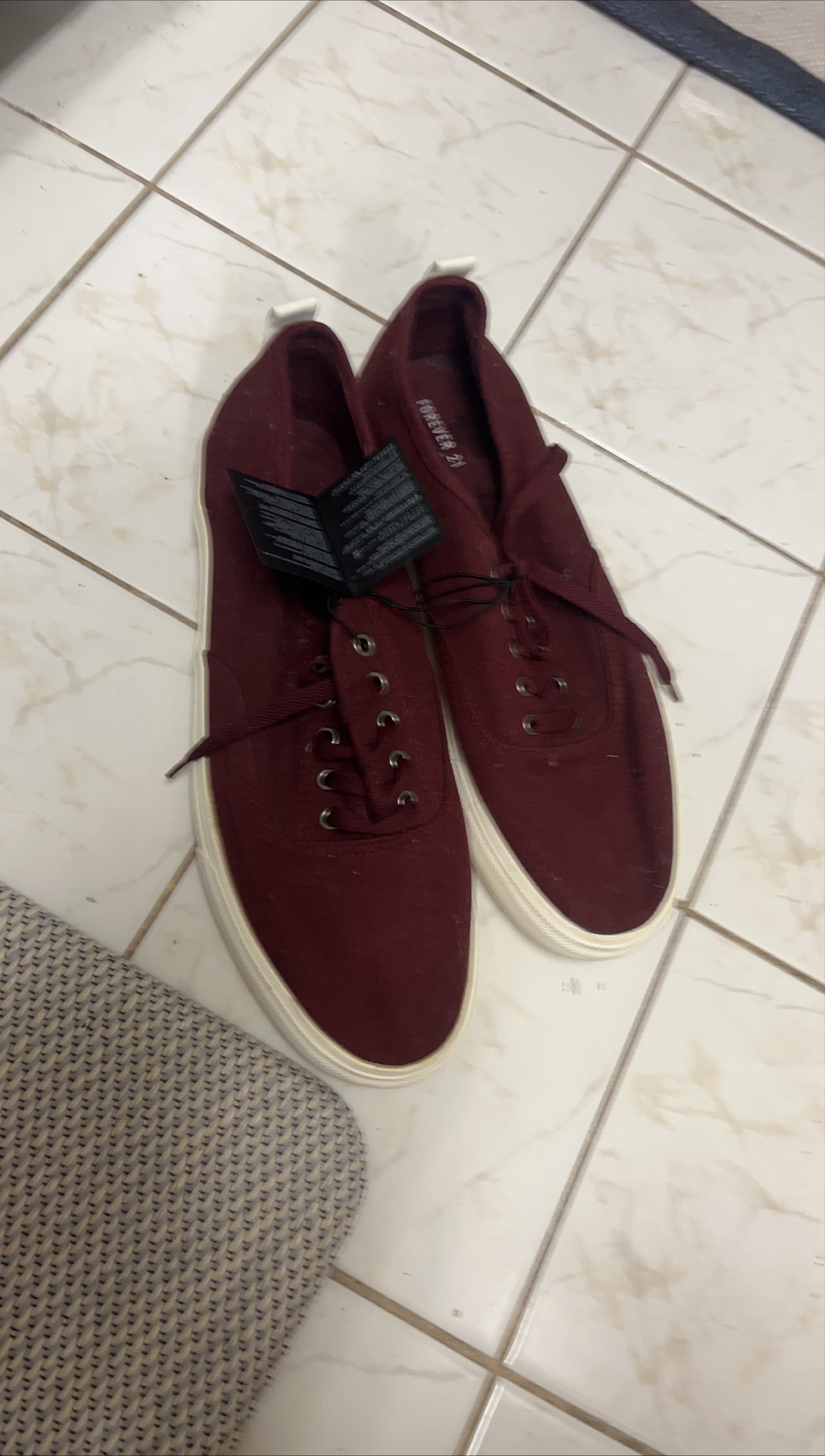 Forever 21 Burgundy Sneakers thumbnail
