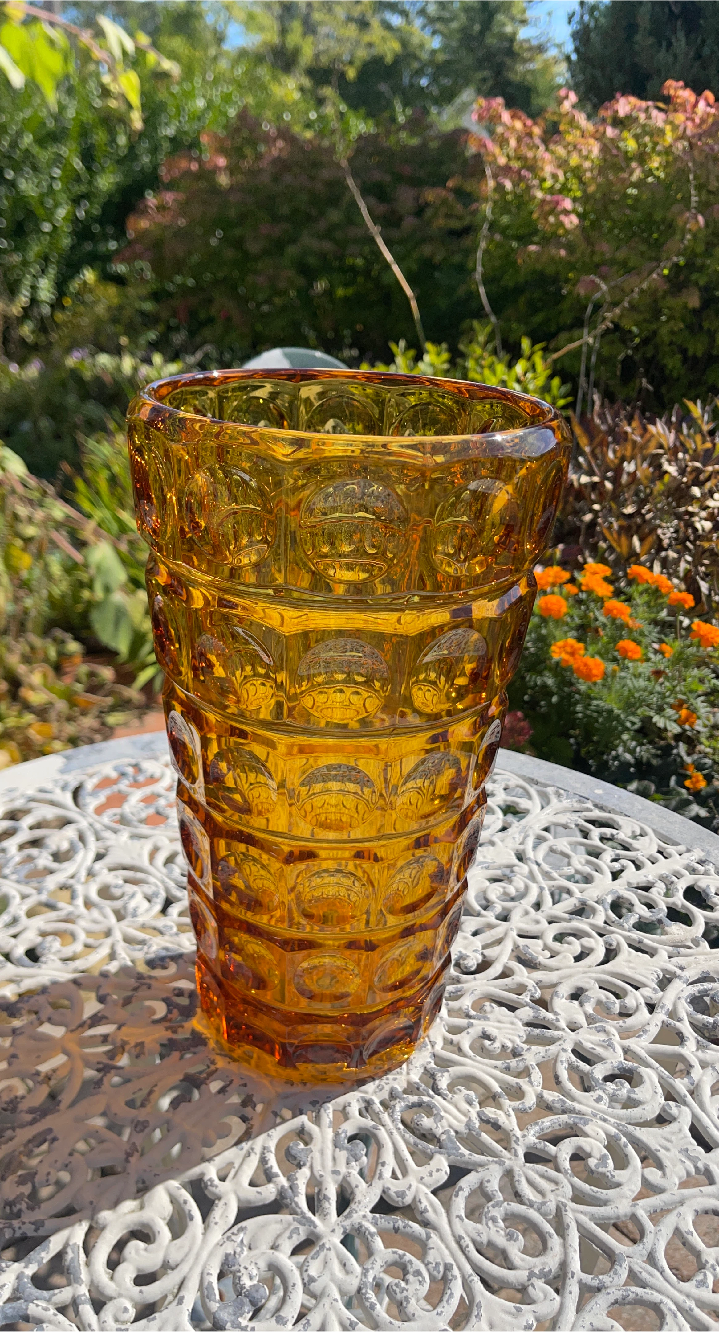 Vintage Frantisek Peceny Amber Lens Vase thumbnail