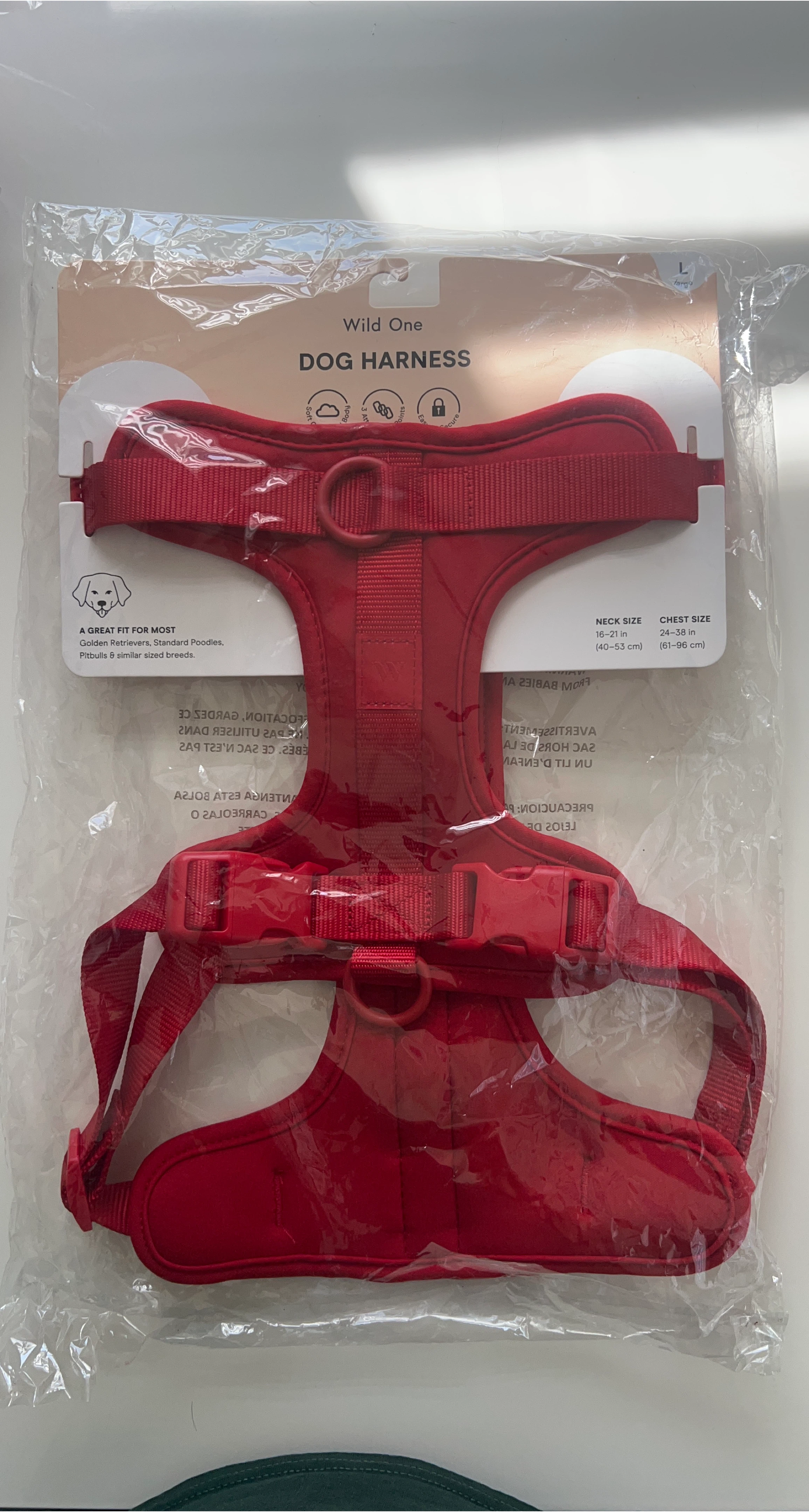 New Wild One Dog Harness - Large Red thumbnail