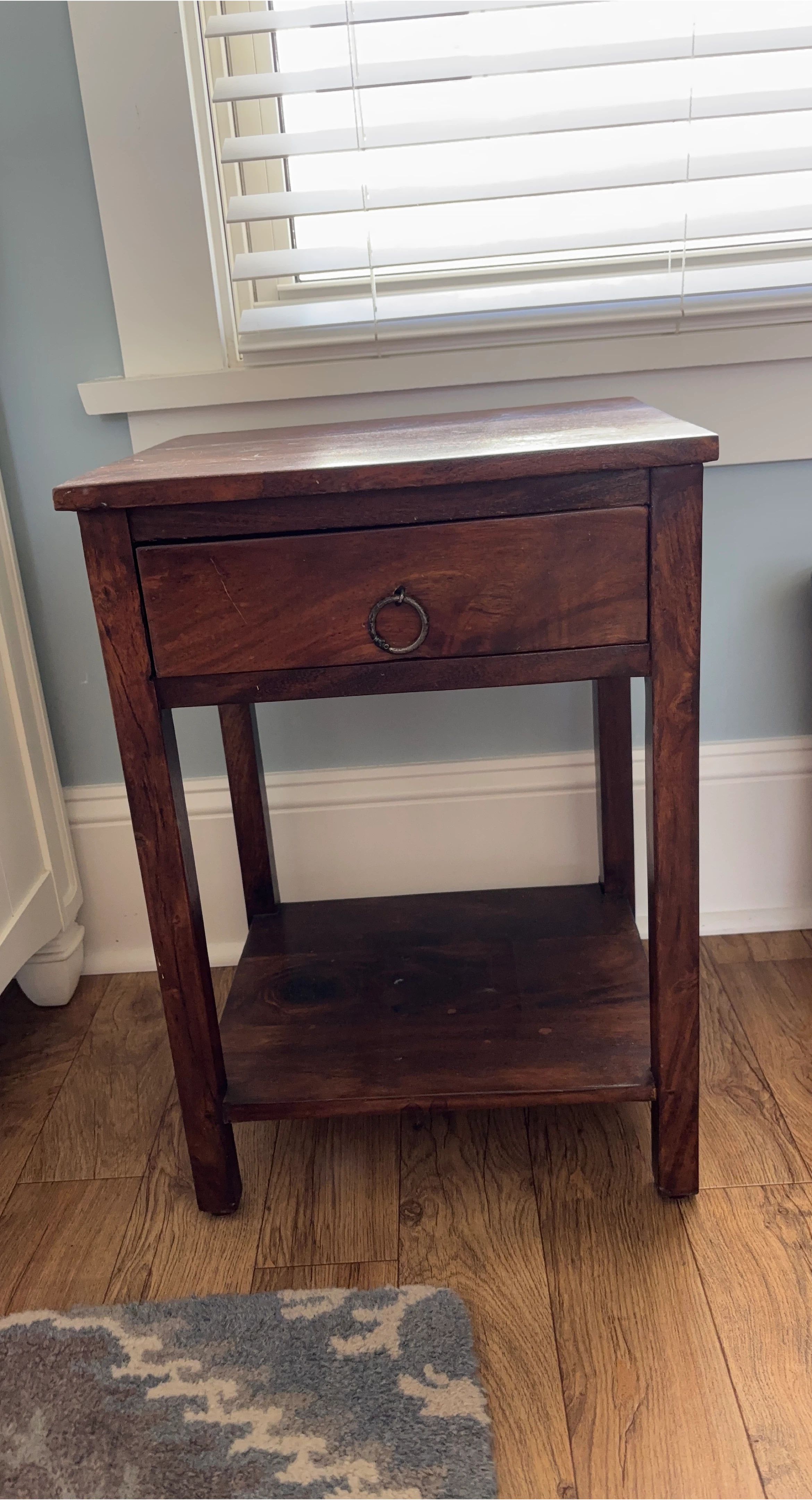 Wood Side Table with Drawer thumbnail