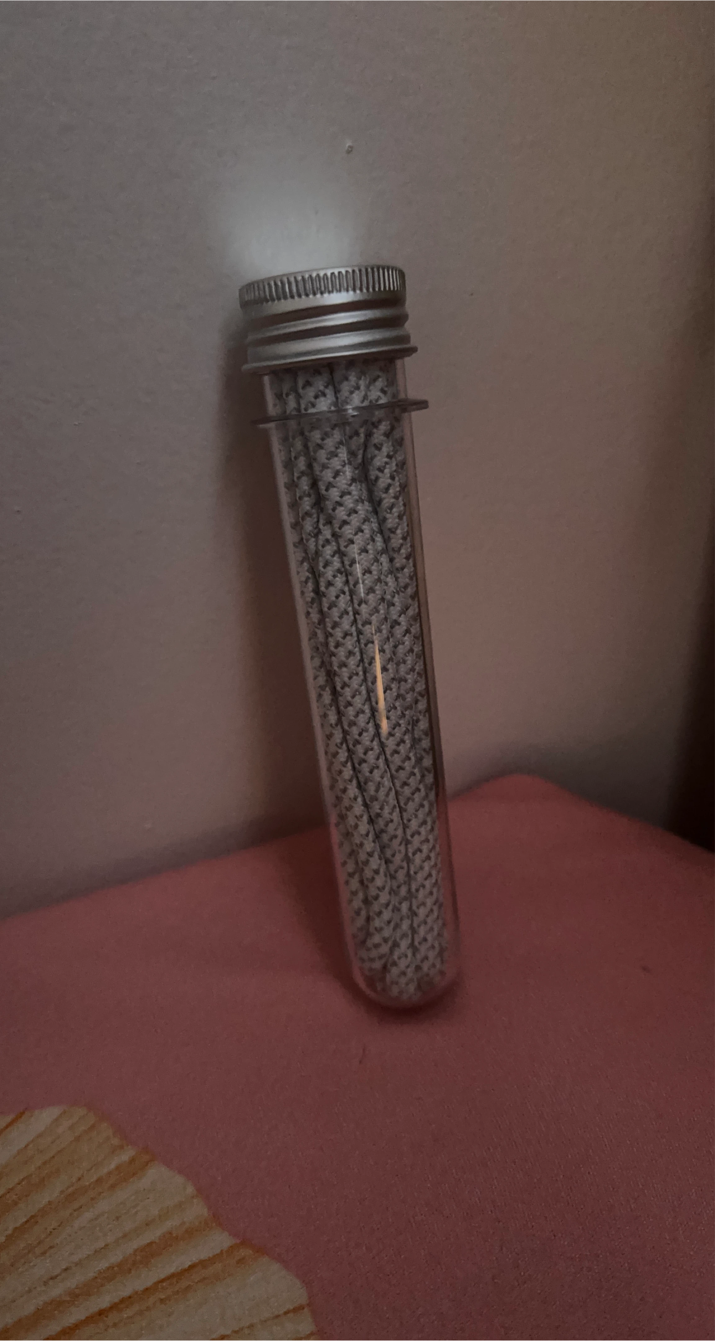 Gray & White Shoelaces in Tube thumbnail