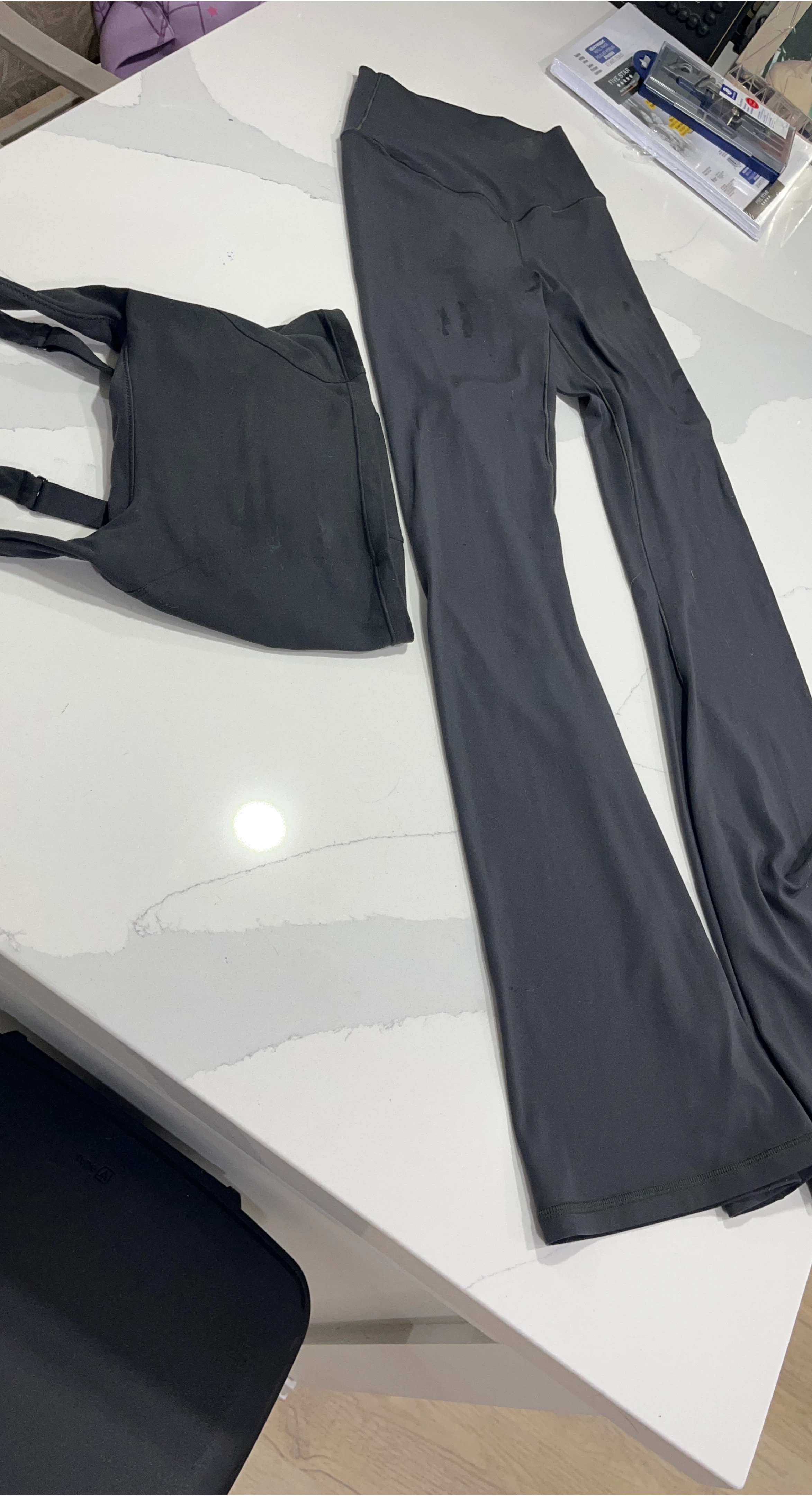 Black Yoga Set (Top & Leggings) thumbnail