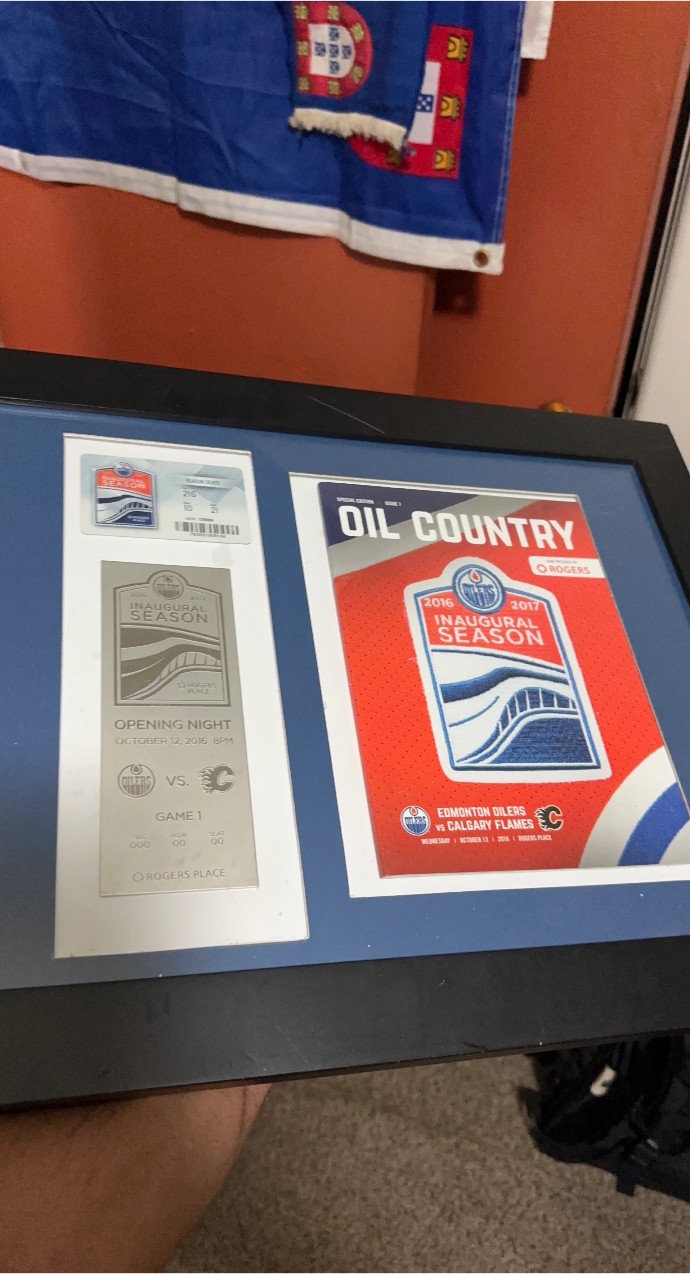 Framed Edmonton Oilers Inaugural Season Collectible thumbnail
