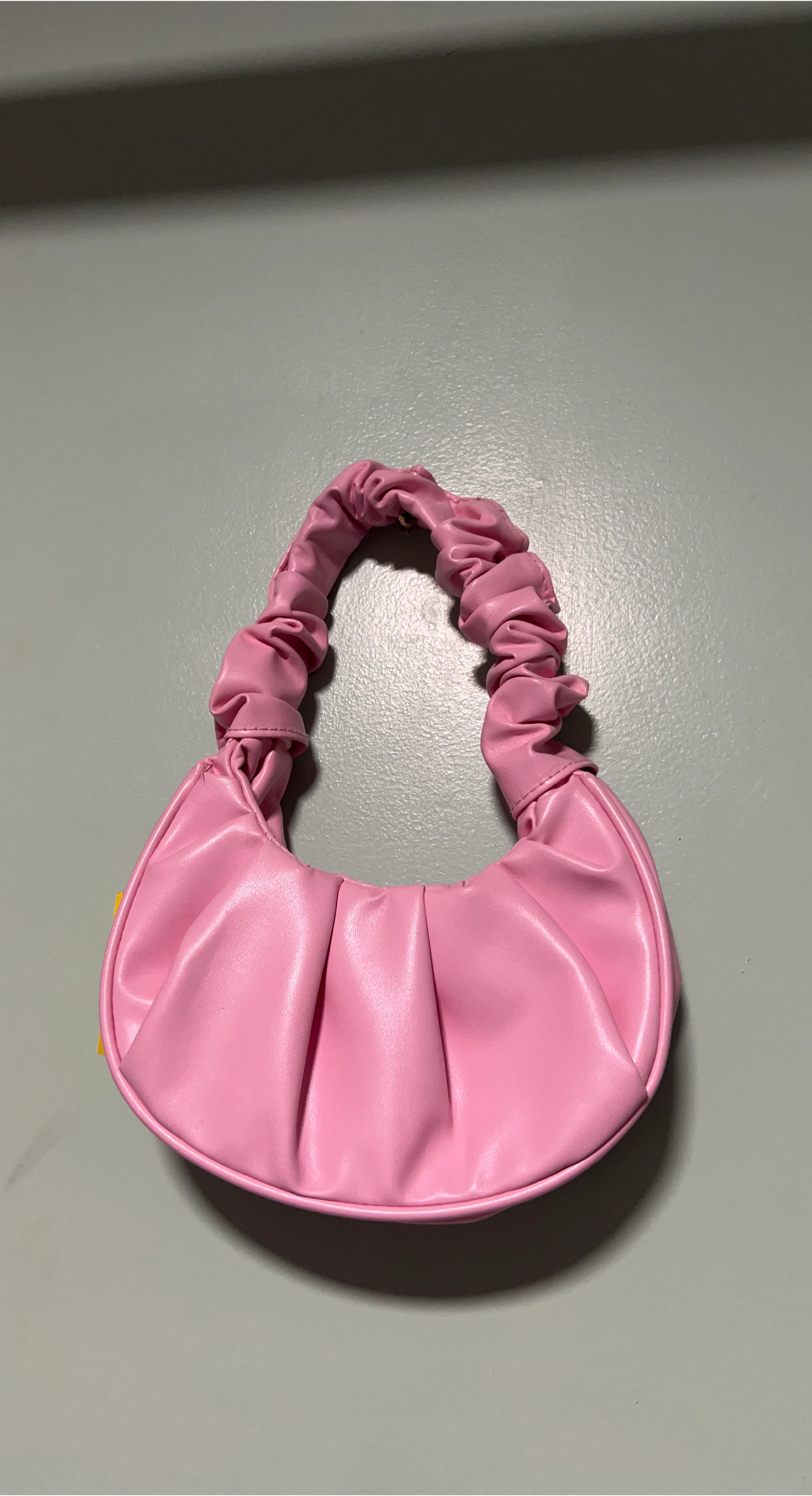 Pink Ruched Handle Bag