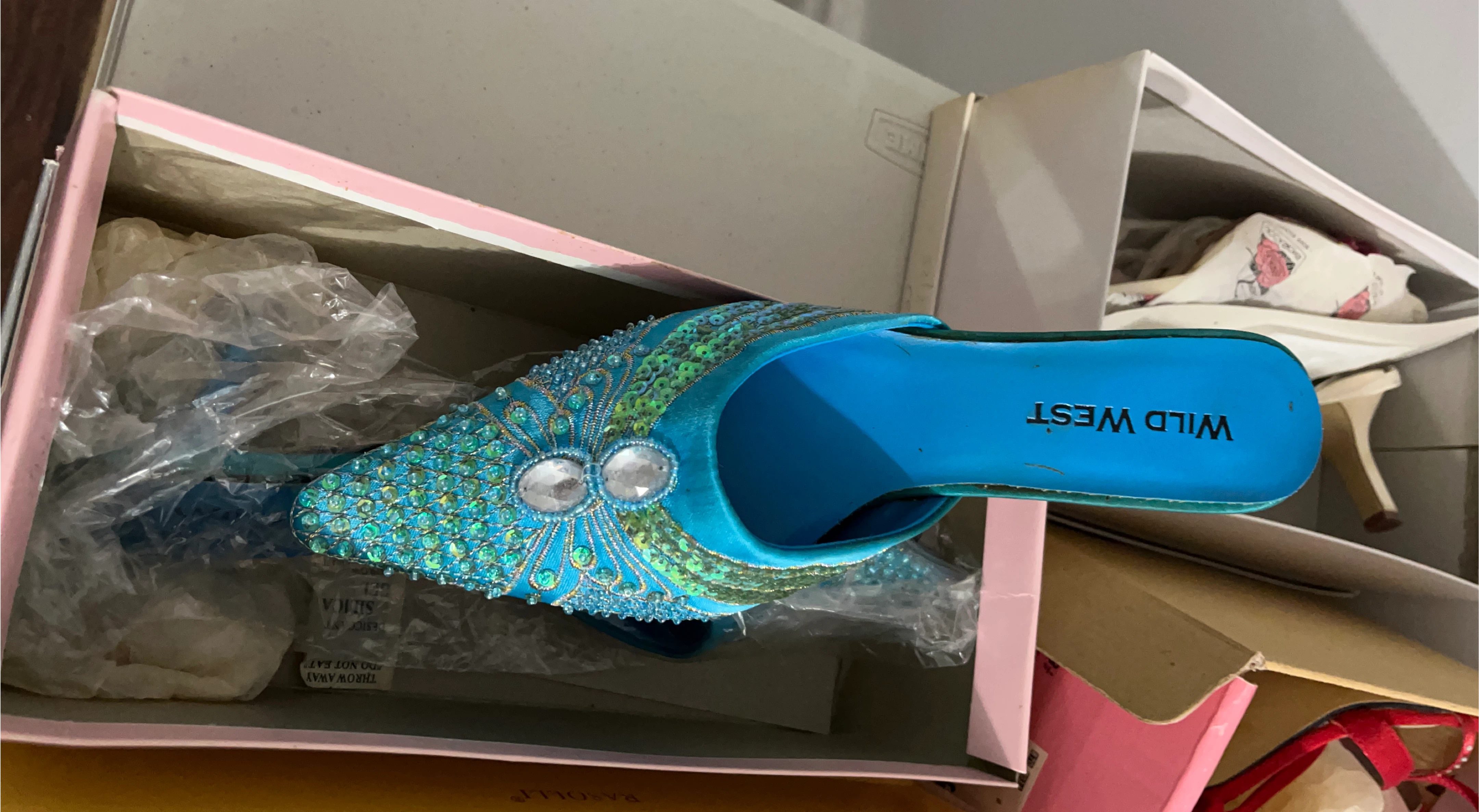 Wild West Turquoise Embellished Heels thumbnail