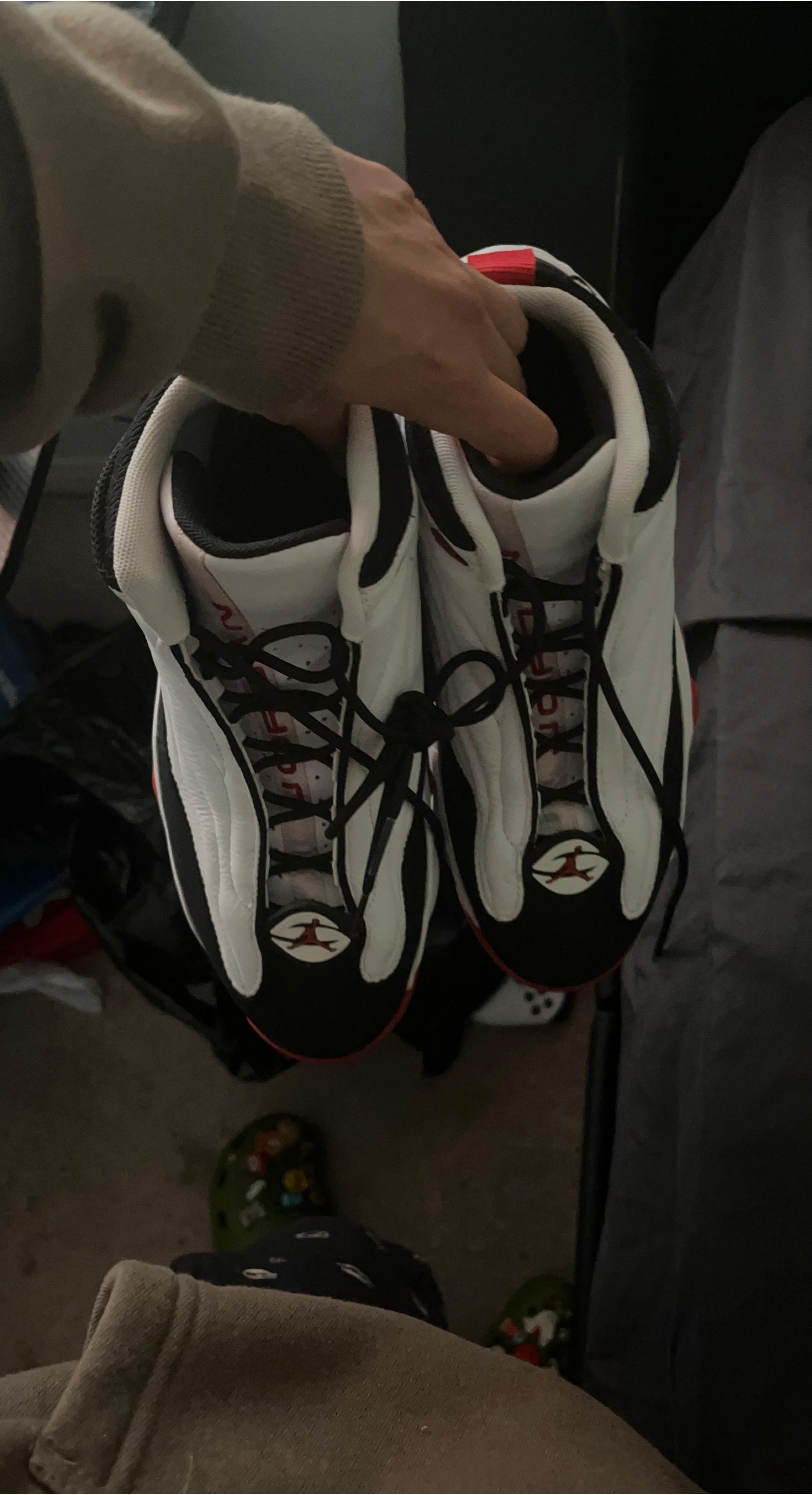 Jordan Basketball Shoes - White, Black, Red thumbnail