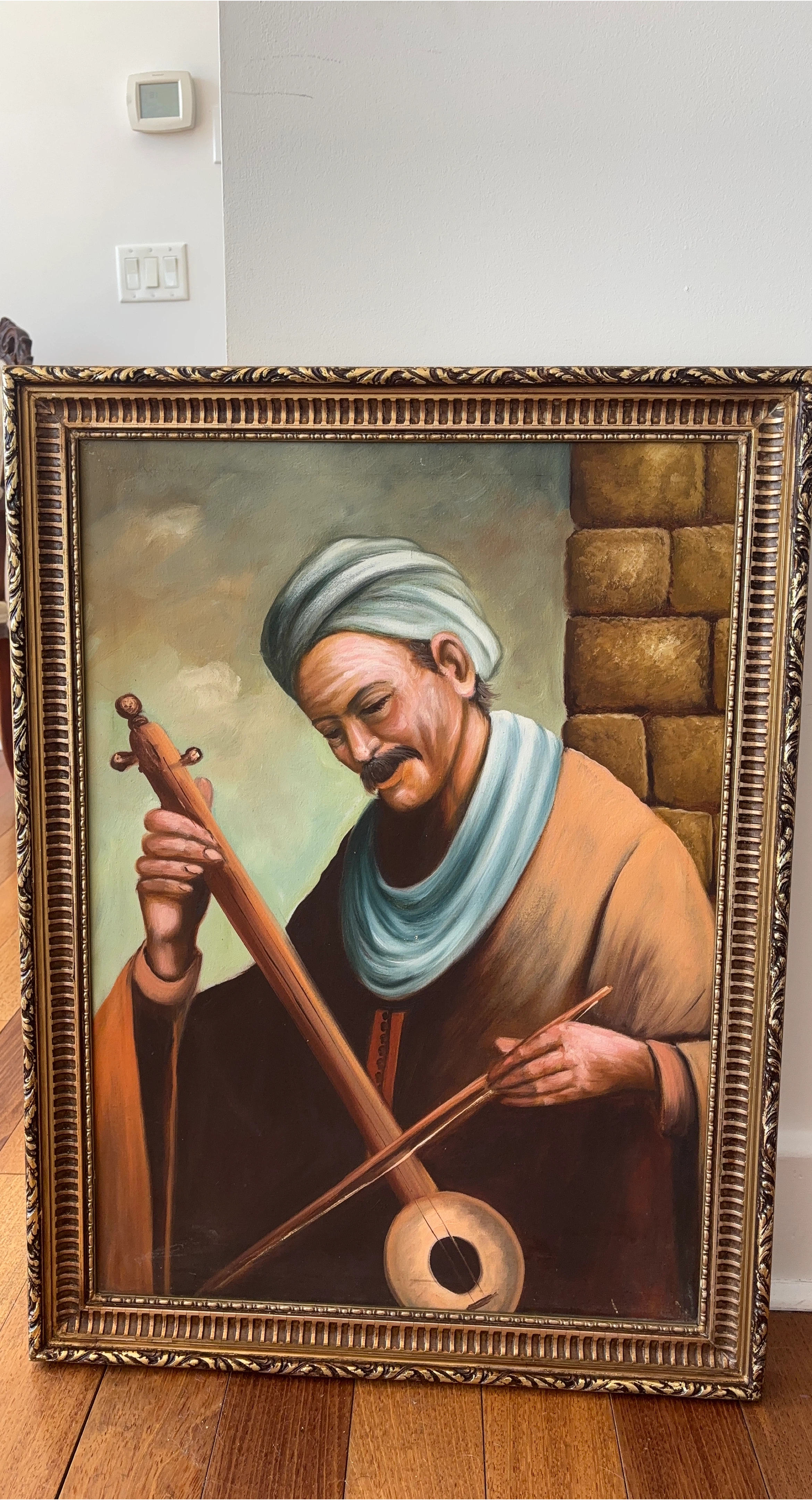 Vintage Personage Painting In Antique Gold Frame thumbnail