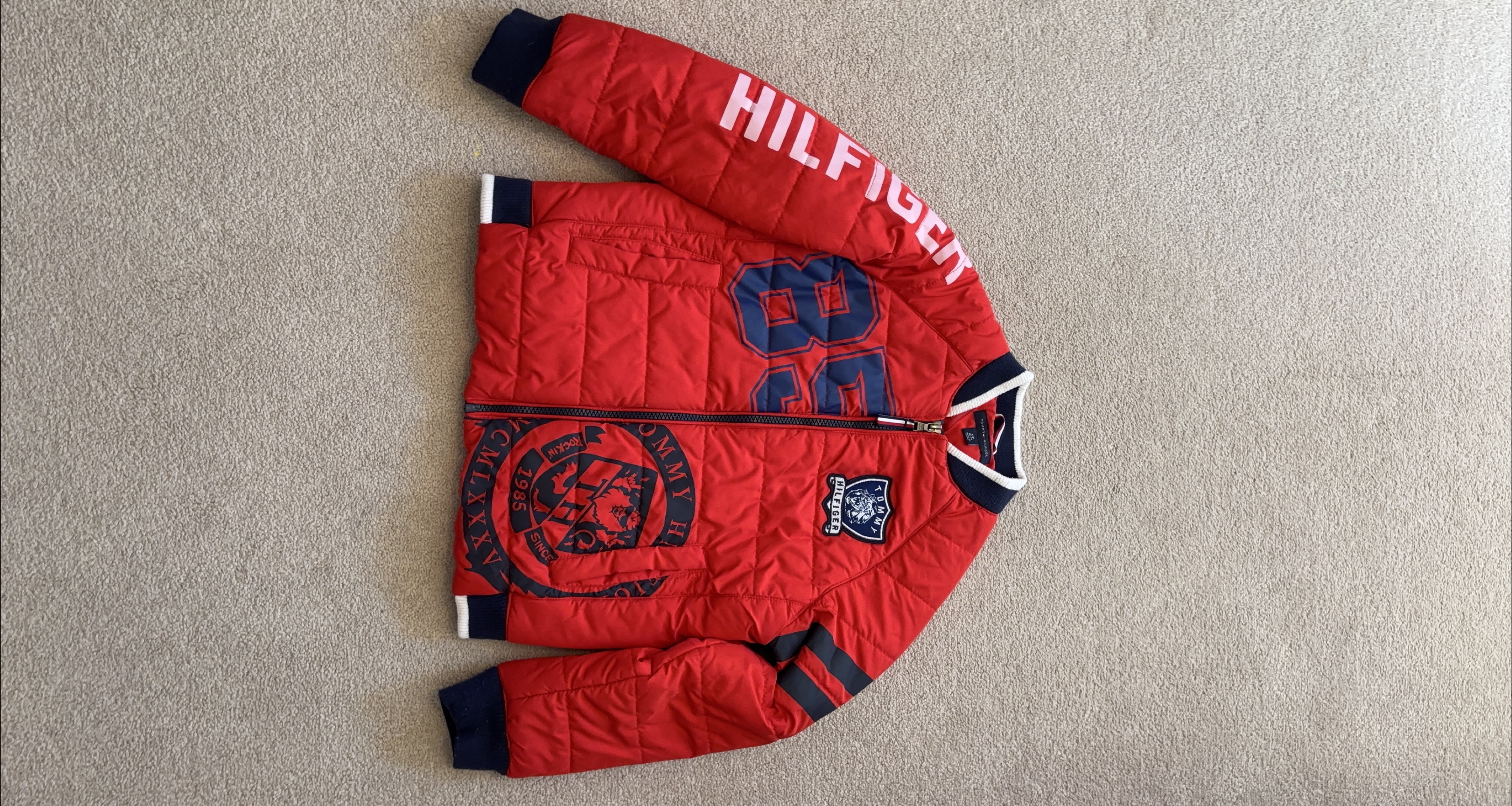 Tommy Hilfiger Red Puffer Jacket(size small)6-7 thumbnail
