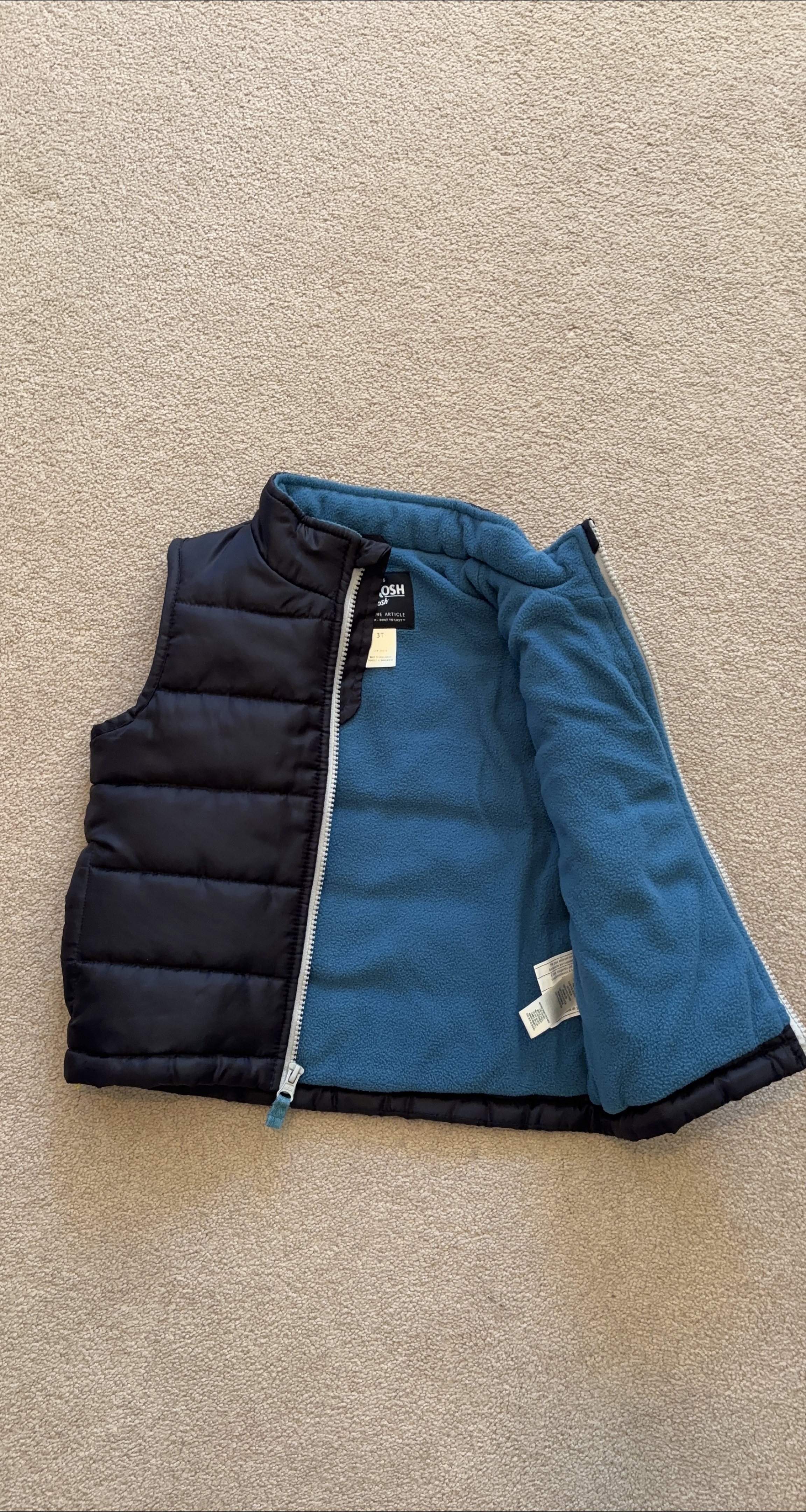 OshKosh B'gosh Size 3T Puffer Vest - Navy Blue thumbnail