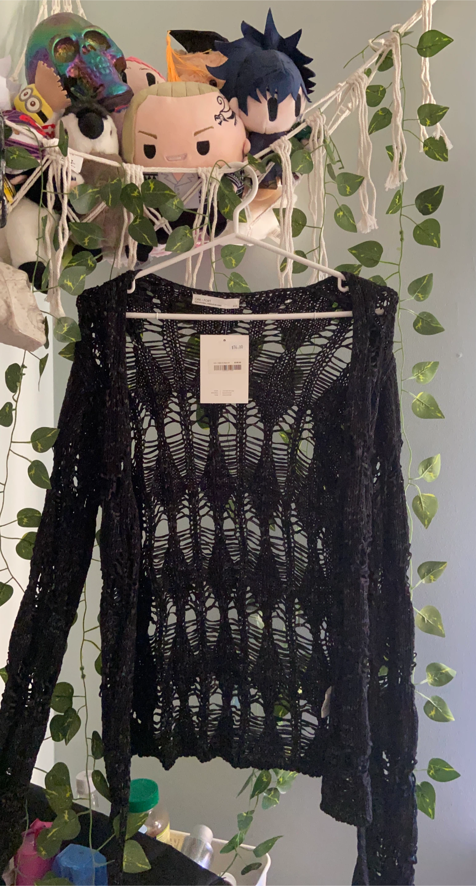 Oak + Fort Black Knit Cardigan - Size S/M thumbnail