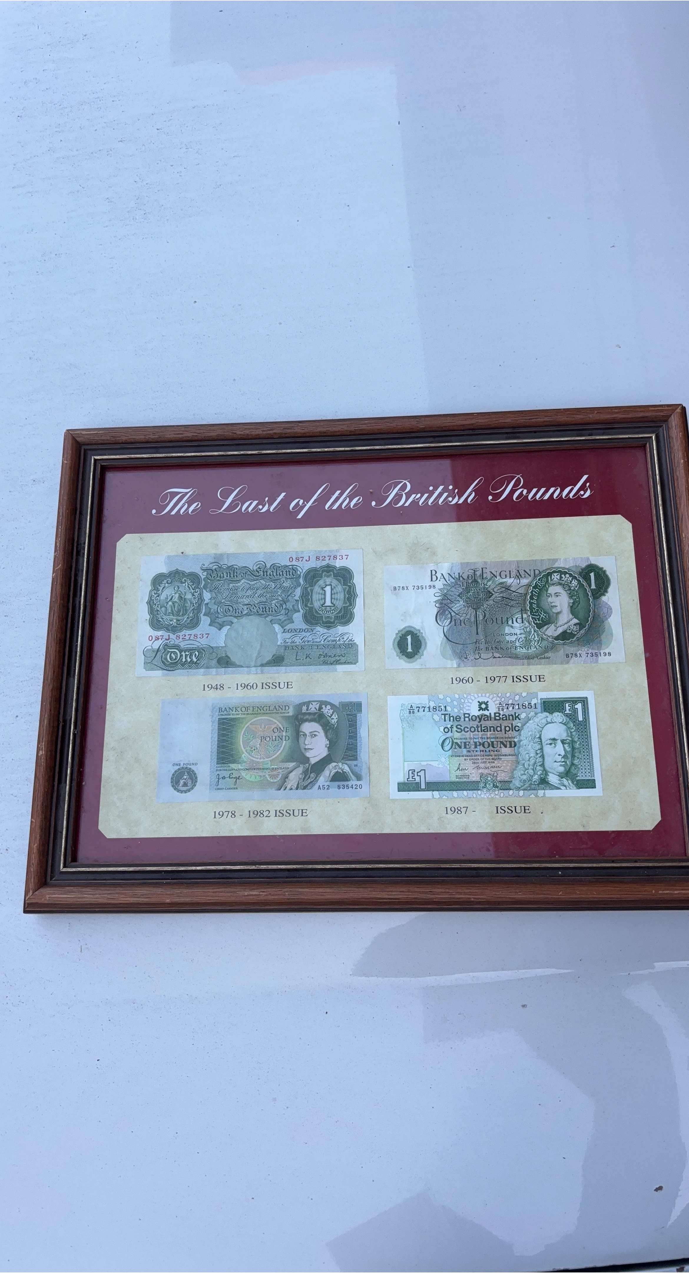Framed Collection of British Pound Notes thumbnail