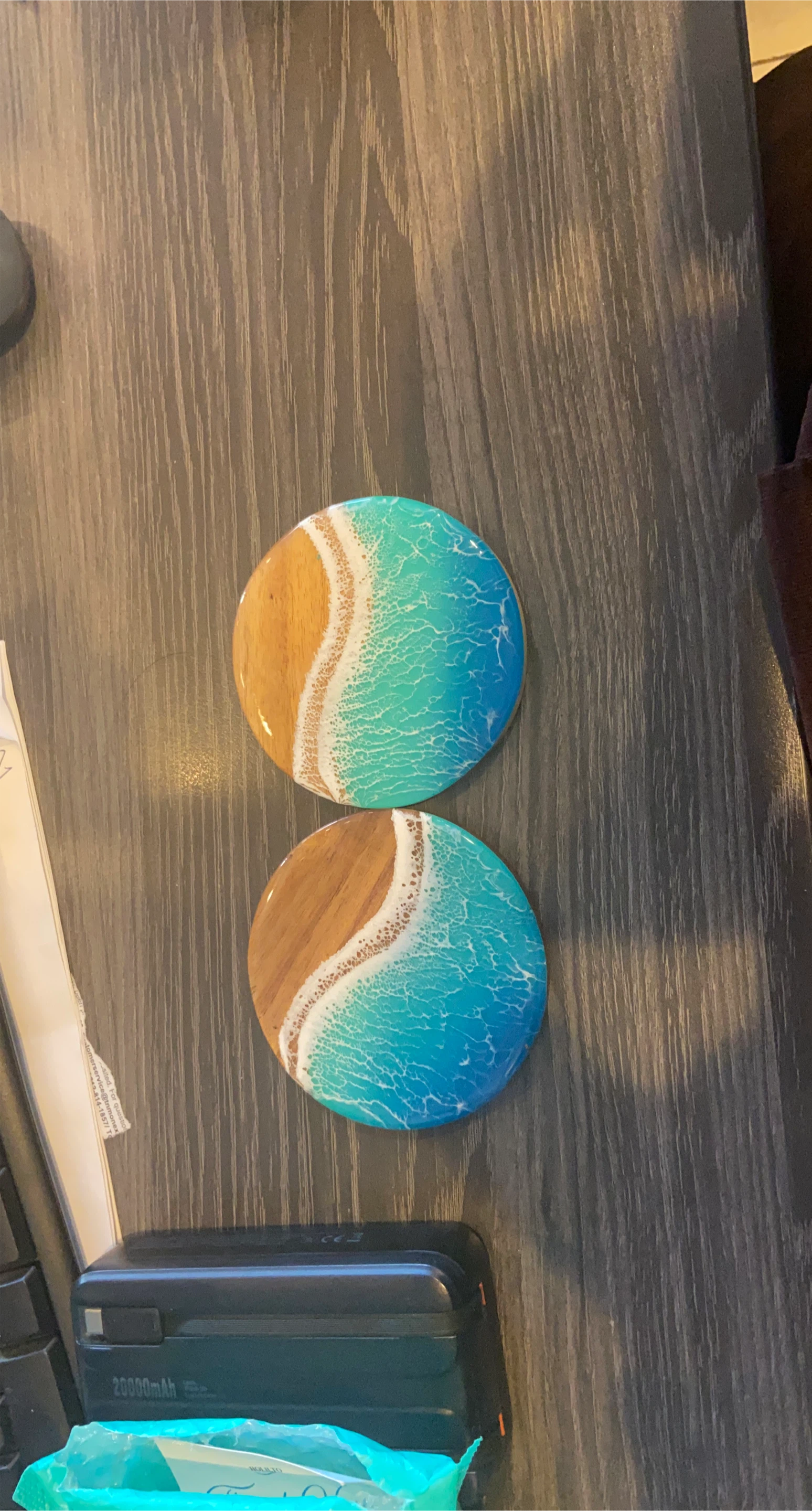 Handmade Ocean Resin Coasters thumbnail
