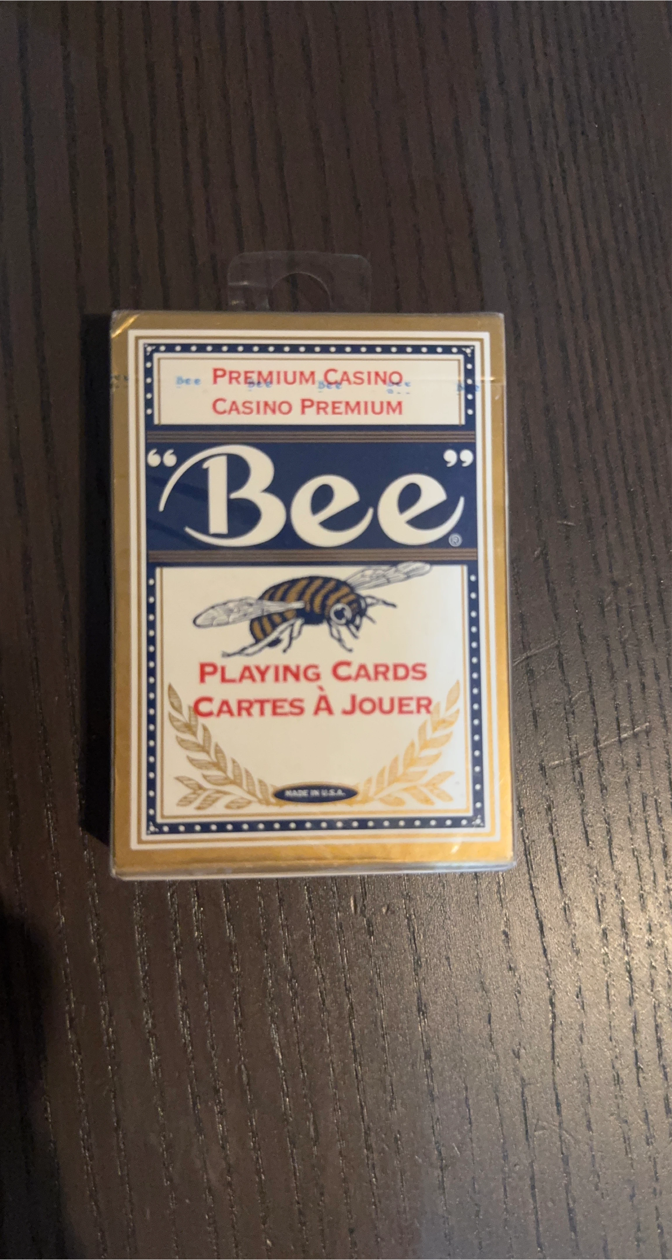 Bee Premium Casino Playing Cards - New Sealed blue thumbnail