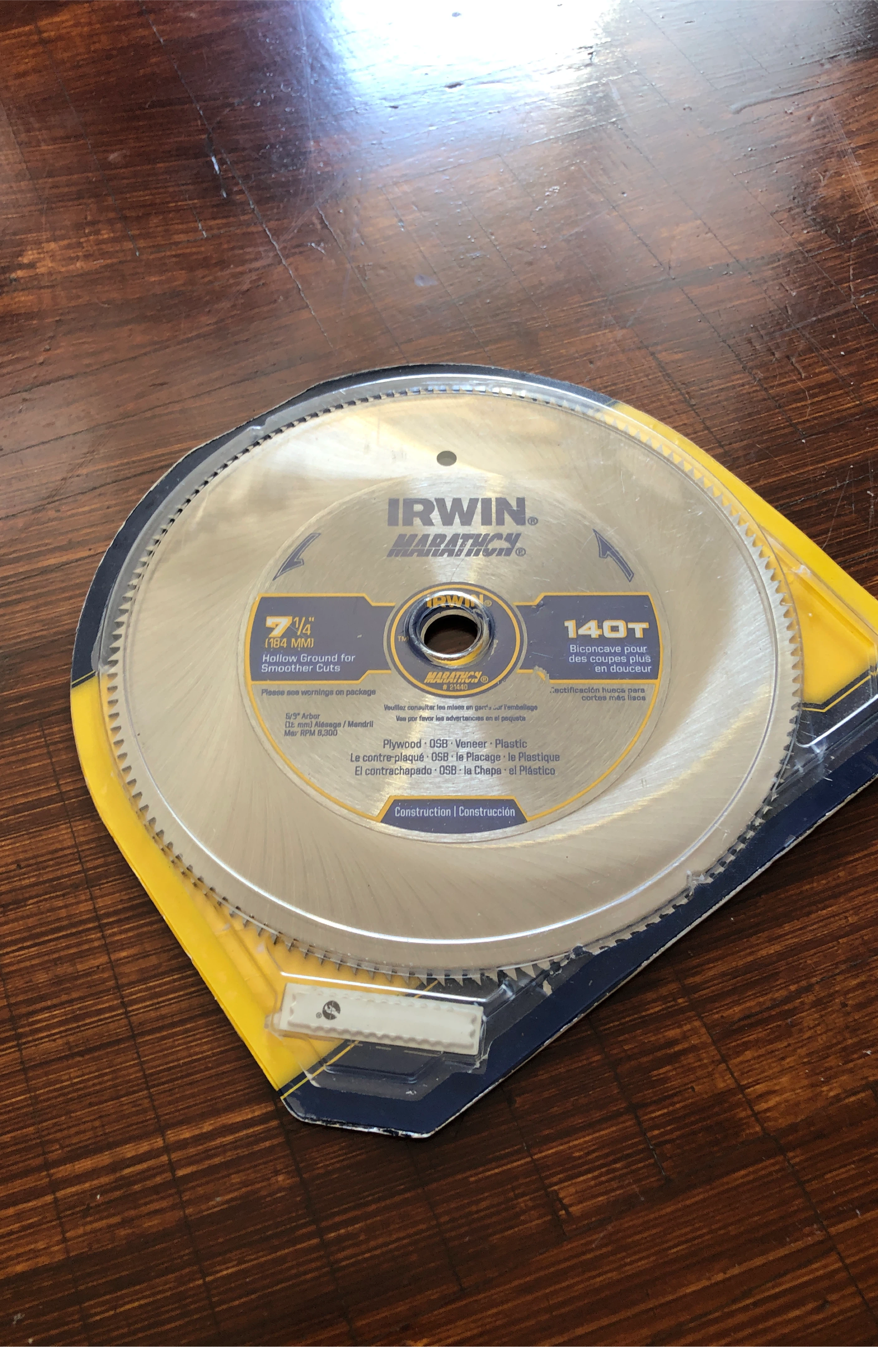 Irwin Marathon 7 1/4" 140T Saw Blade - New thumbnail