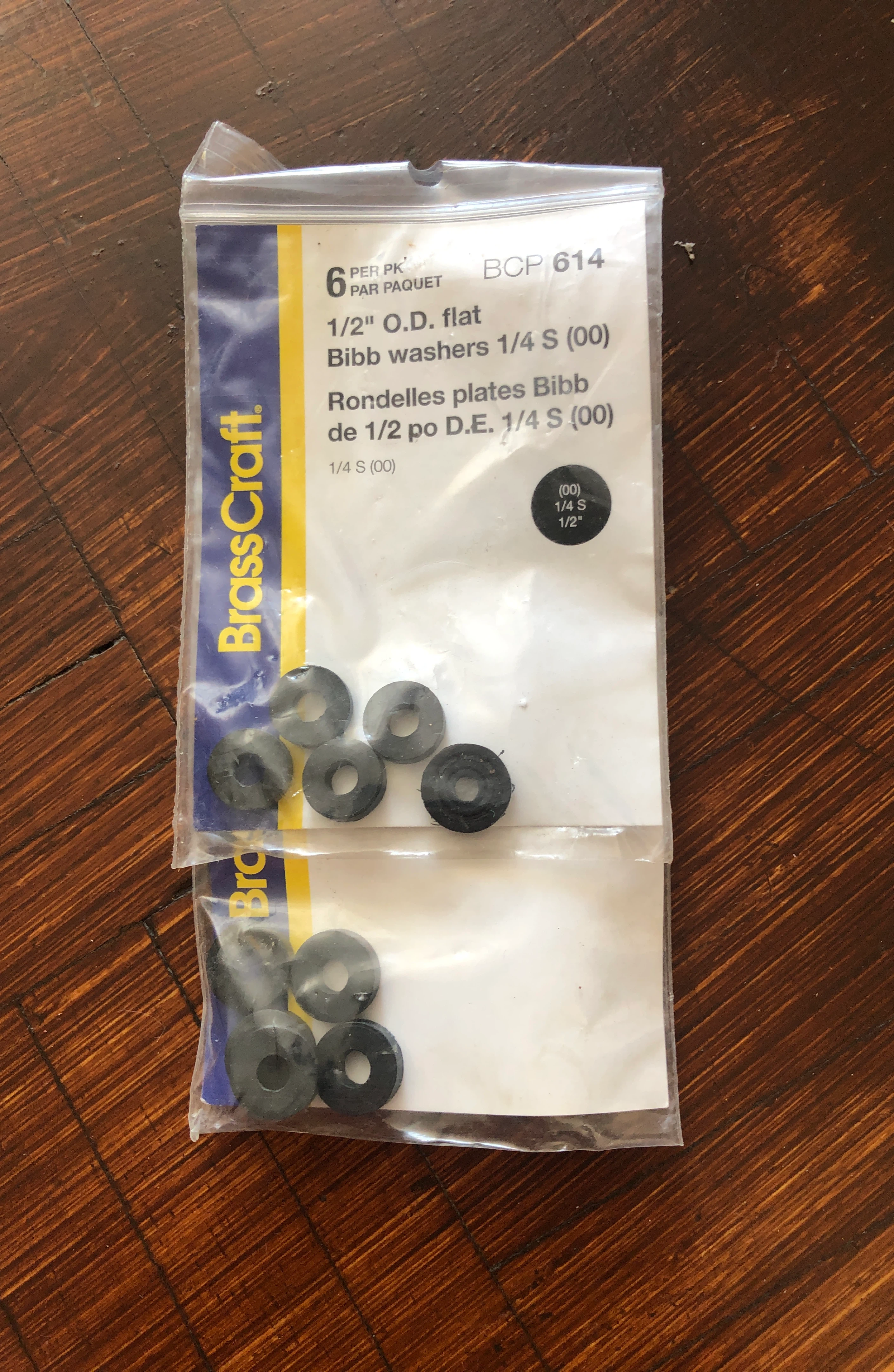 BrassCraft 1/2" O.D. Flat Bibb Washers - 6 pack thumbnail