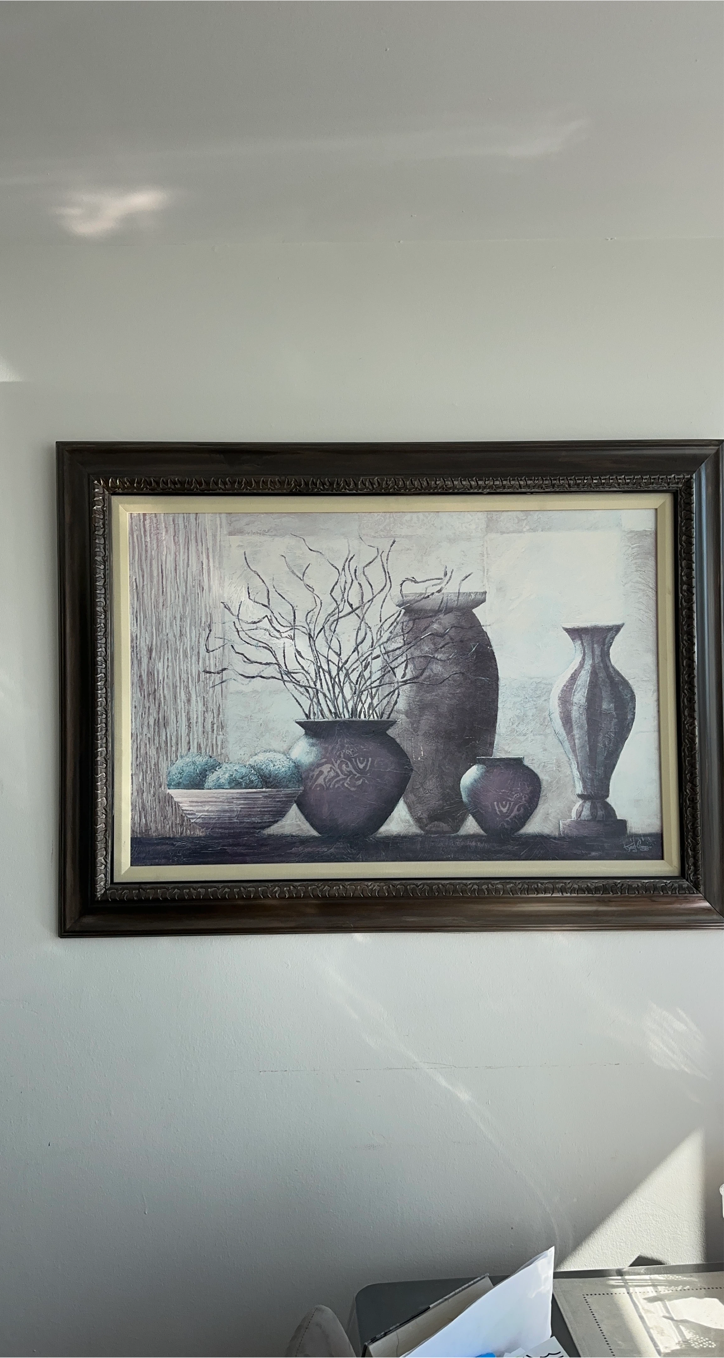 Framed Vases and Branches Art Print thumbnail