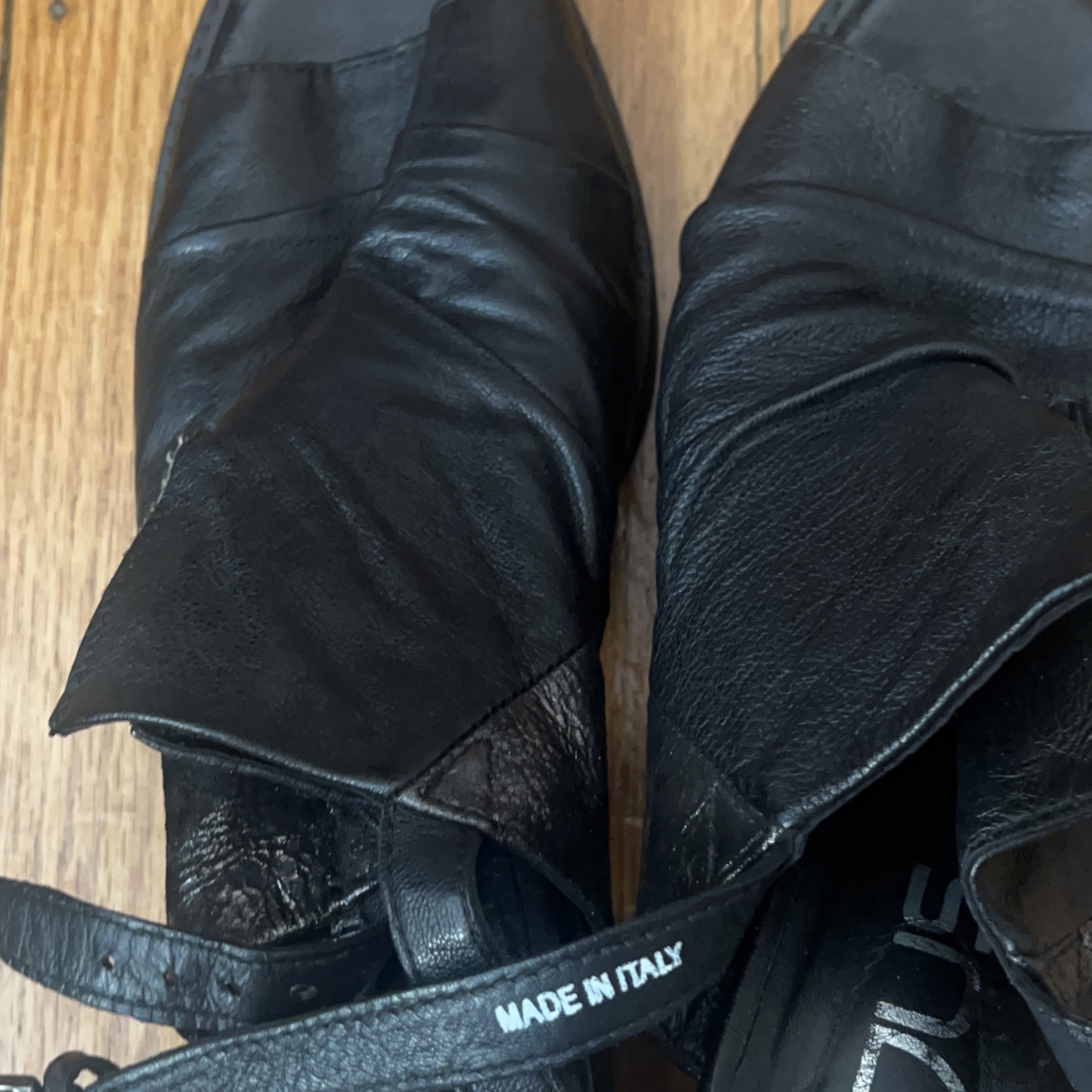 MJUS Black Leather Heels - Size 39