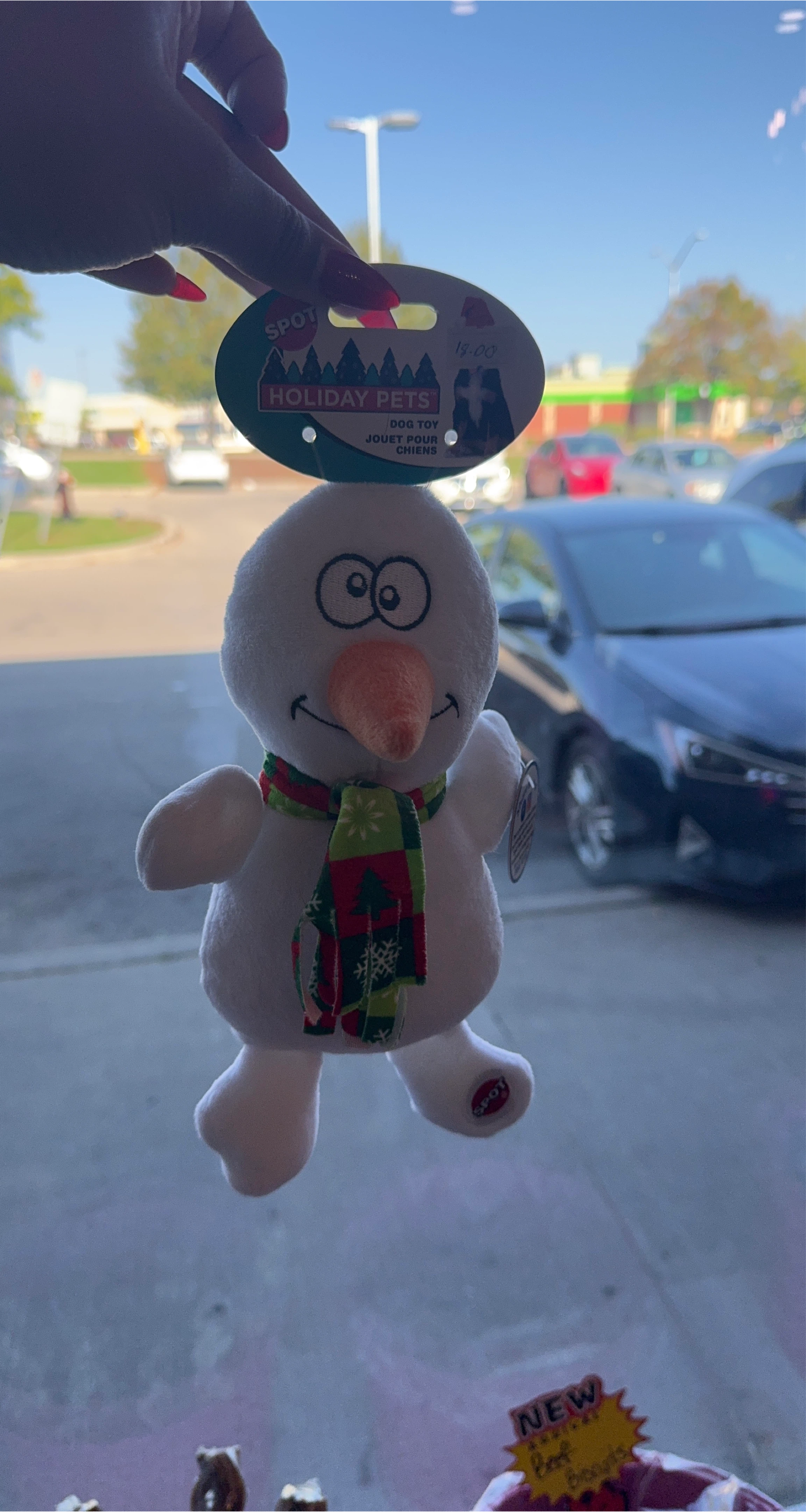 Holiday Pets Dog Toy Snowman - New thumbnail
