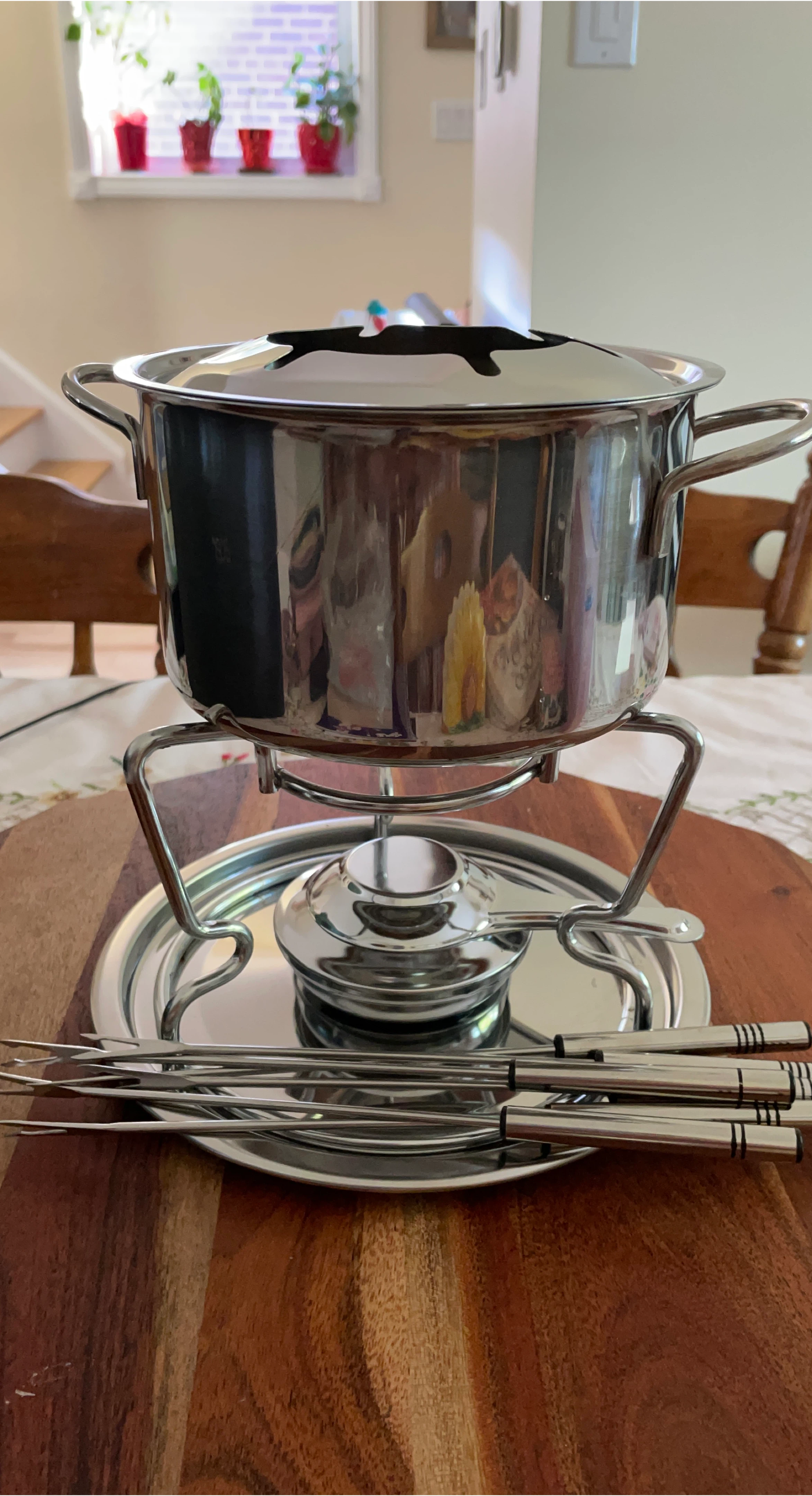 Stainless Steel Fondue Set with Forks thumbnail