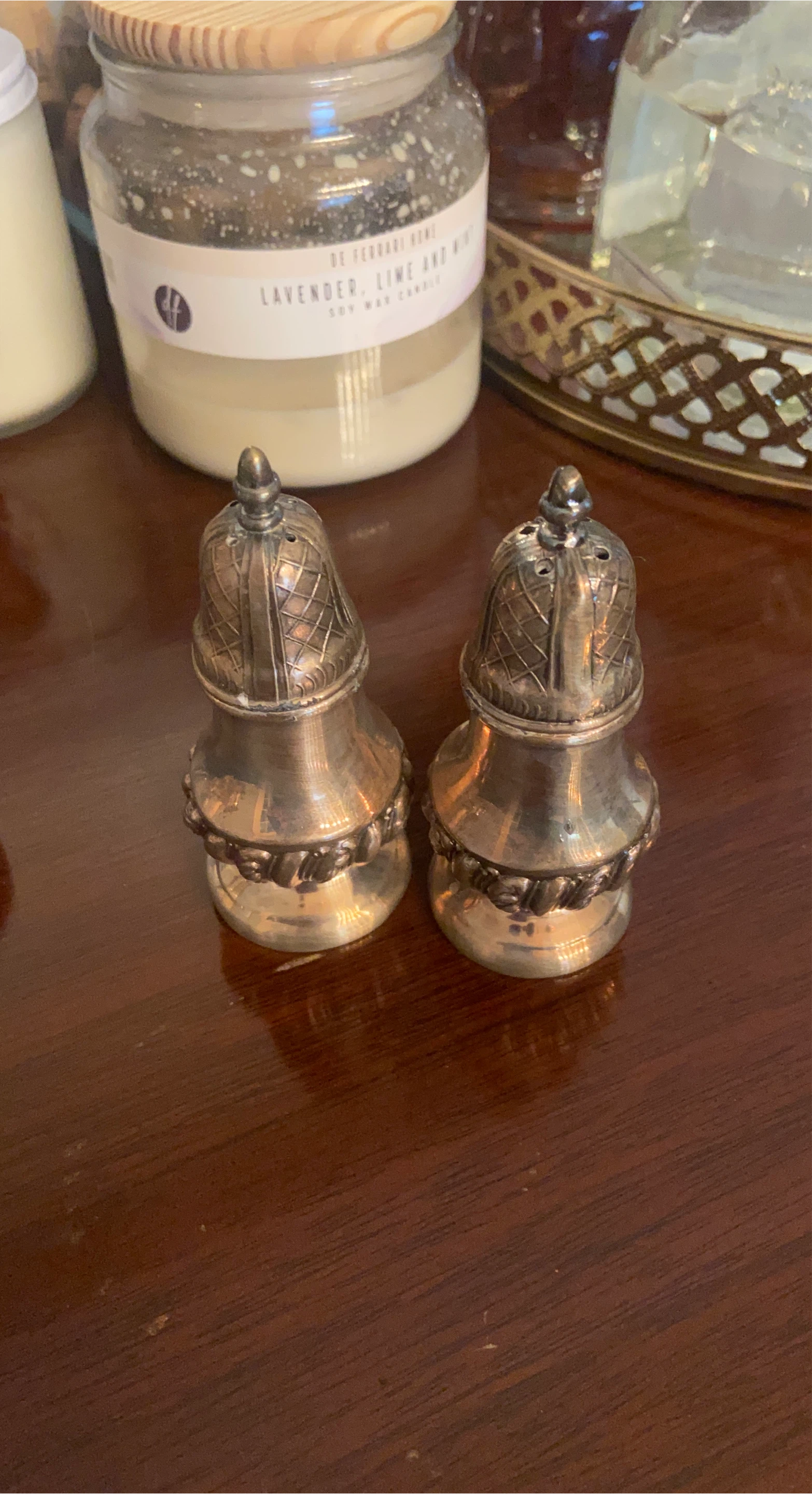 Vintage Silver Salt and Pepper Shakers thumbnail