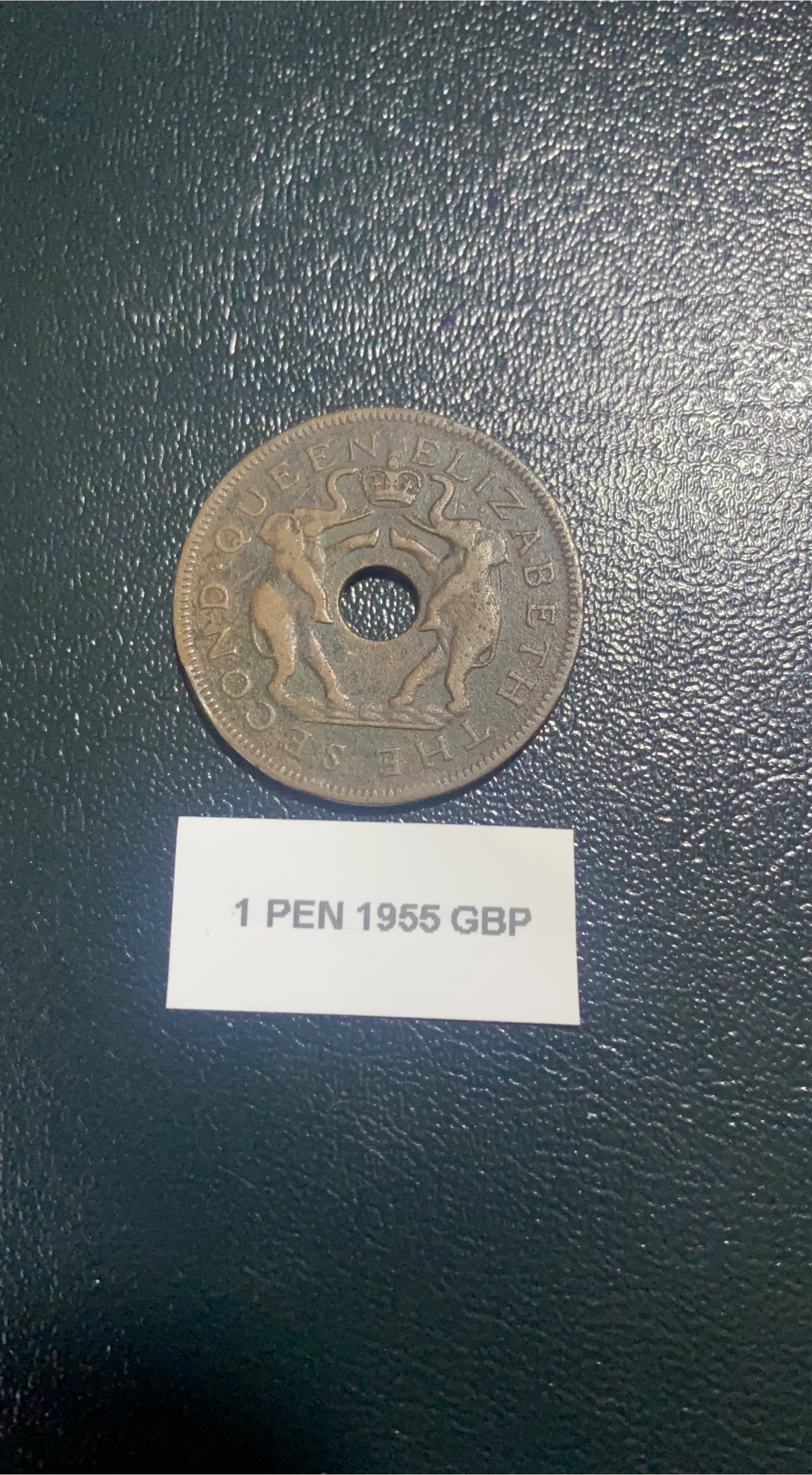 1955 Rhodesia and Nyasaland One Penny Coin thumbnail