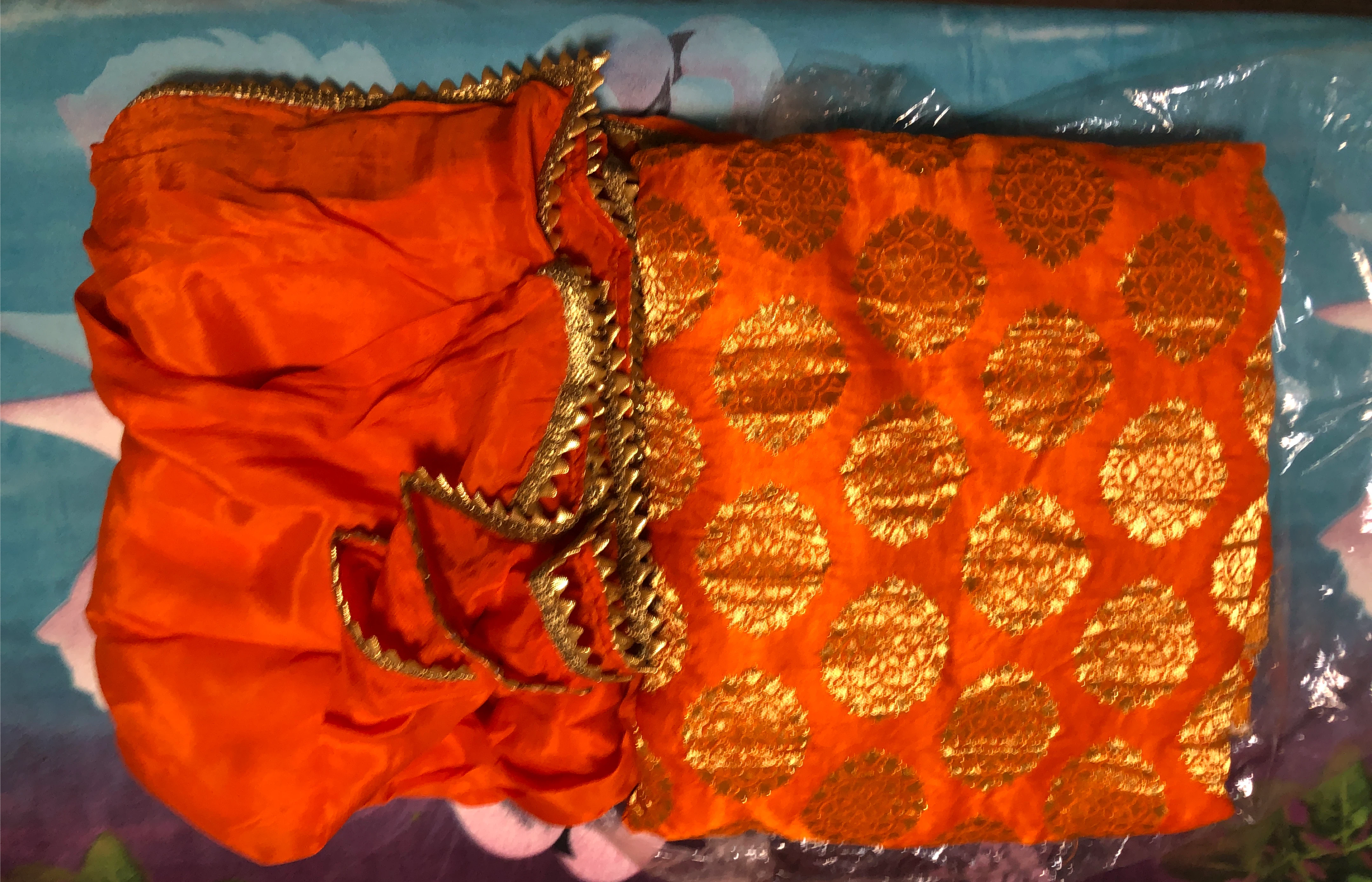 Orange & Gold Fabric