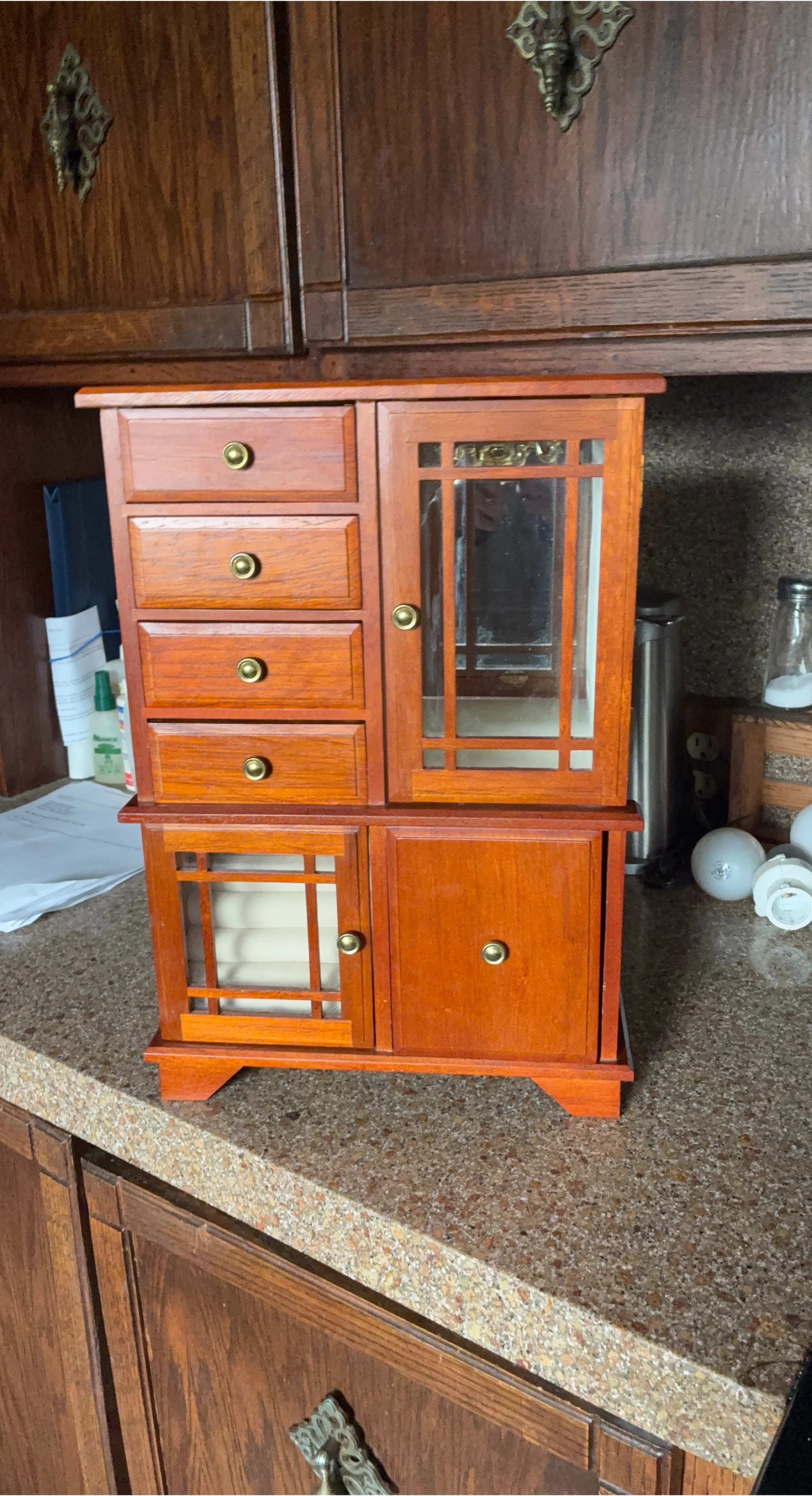 Wooden Jewellery Box with Drawers thumbnail