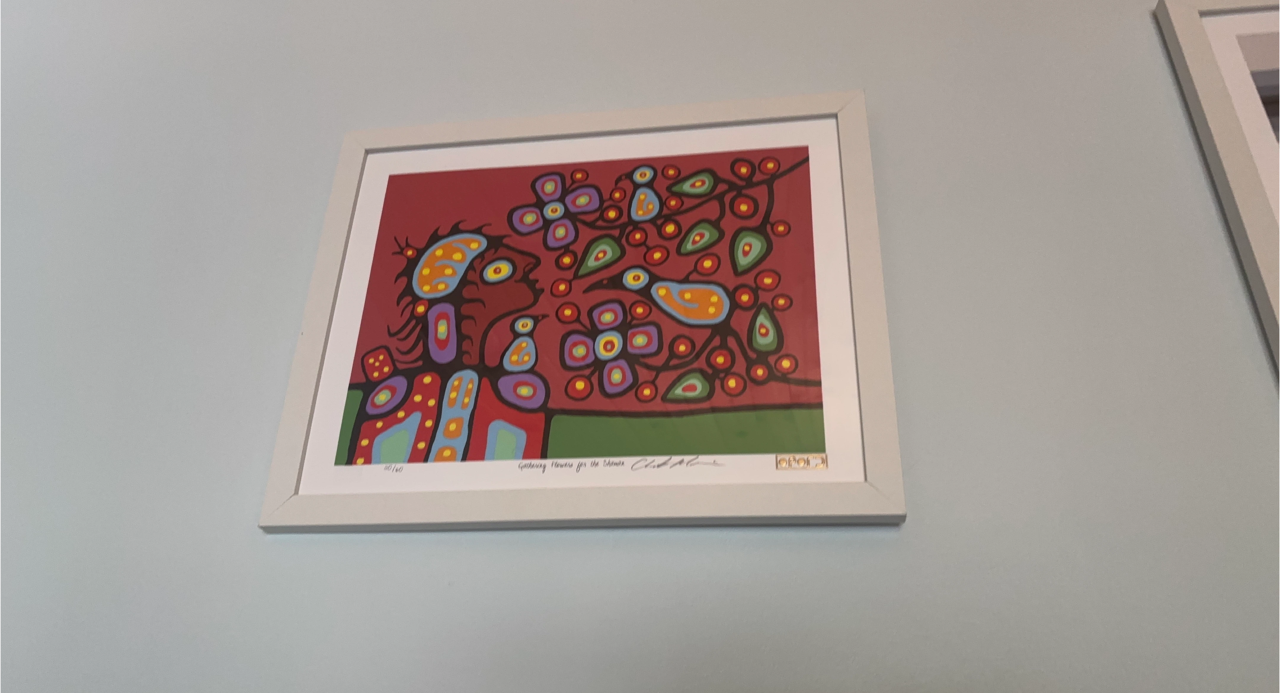 Chuck Ahenakew Framed Print - Gathering Flowers thumbnail