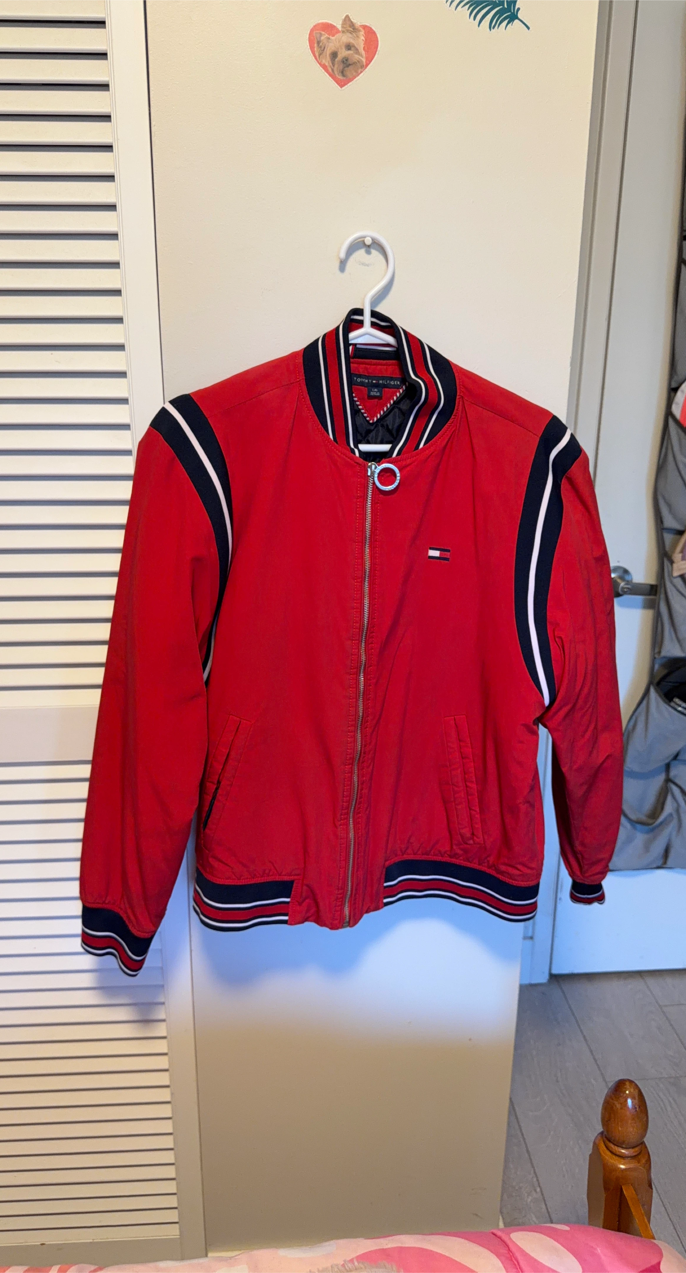 Tommy Hilfiger Red Bomber Jacket thumbnail