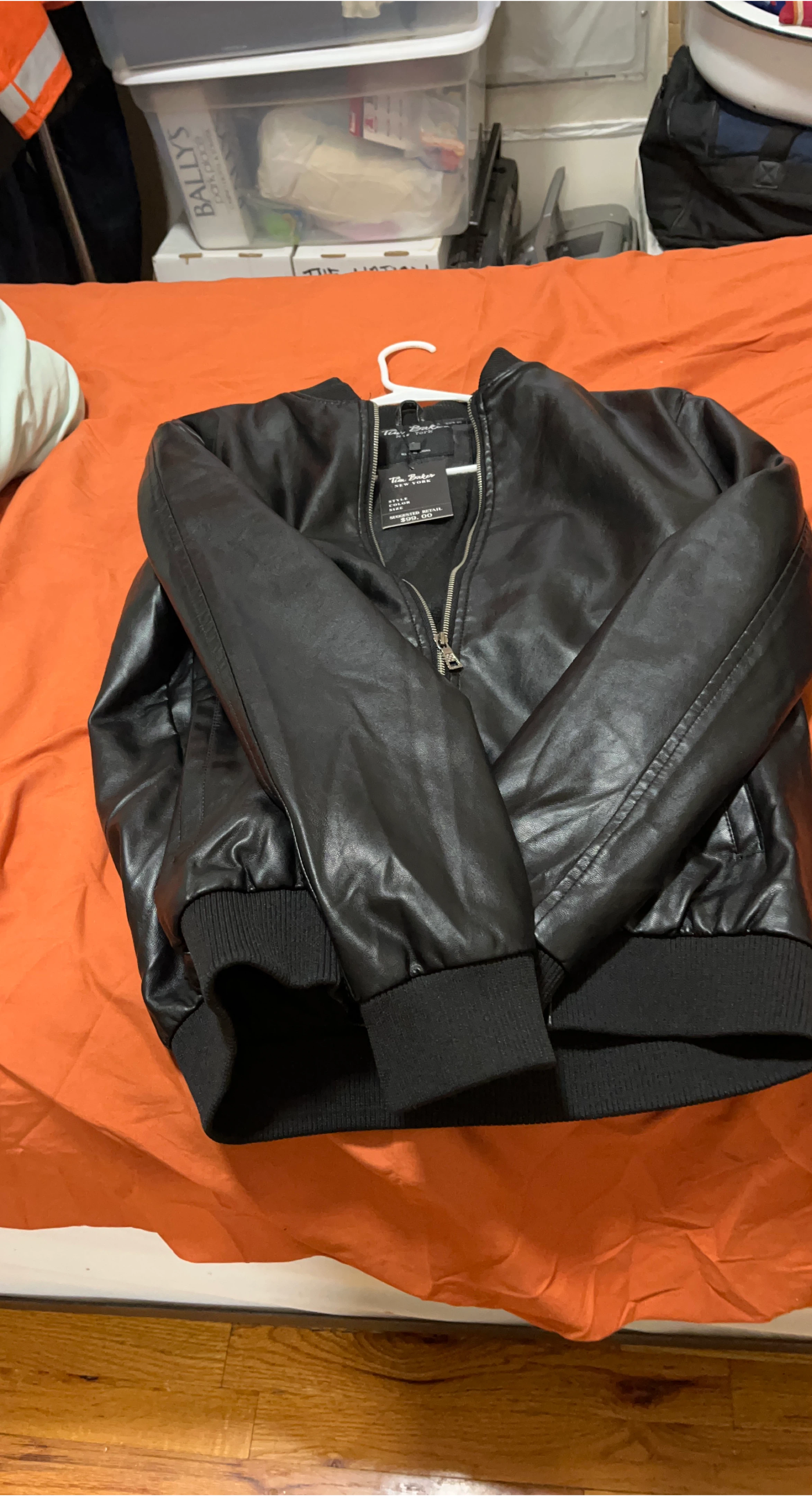 Ted Baker Black Leather Jacket thumbnail