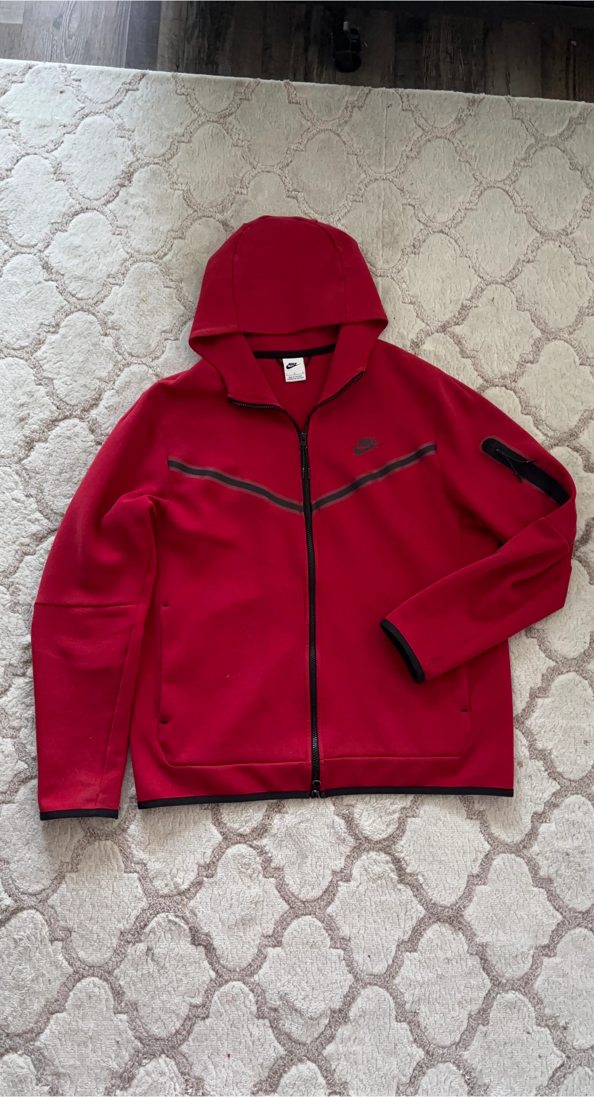 Nike Tech Fleece Red Hoodie thumbnail