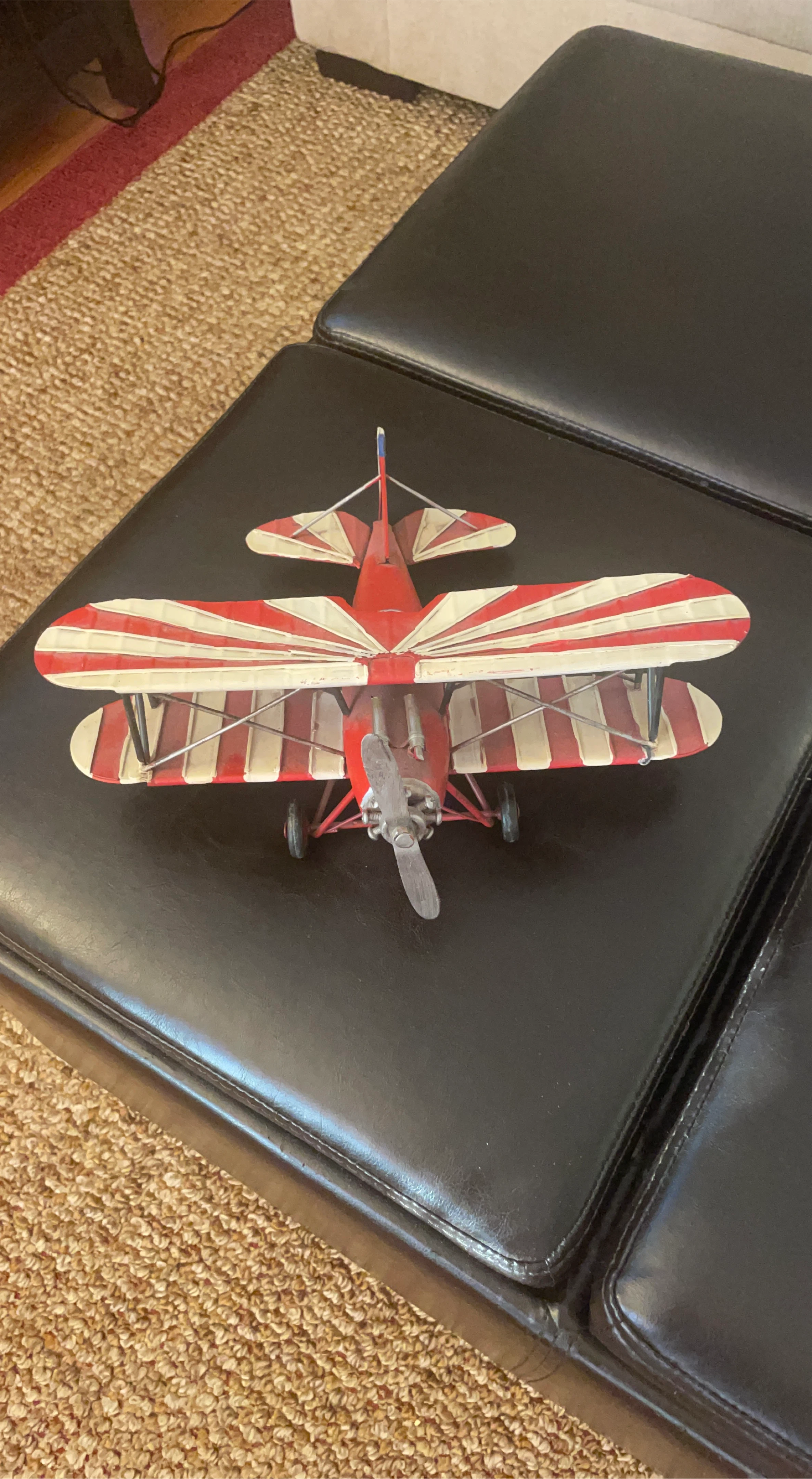 Red & White Biplane Model thumbnail