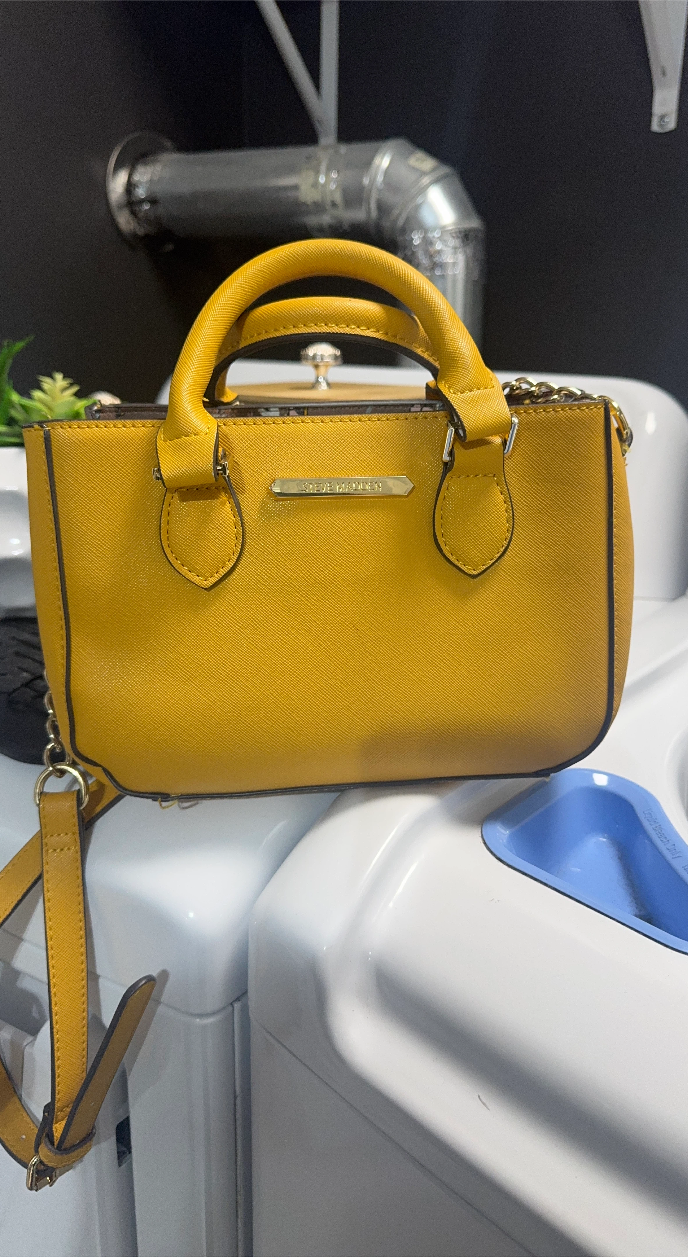 Steve Madden Yellow Satchel Bag