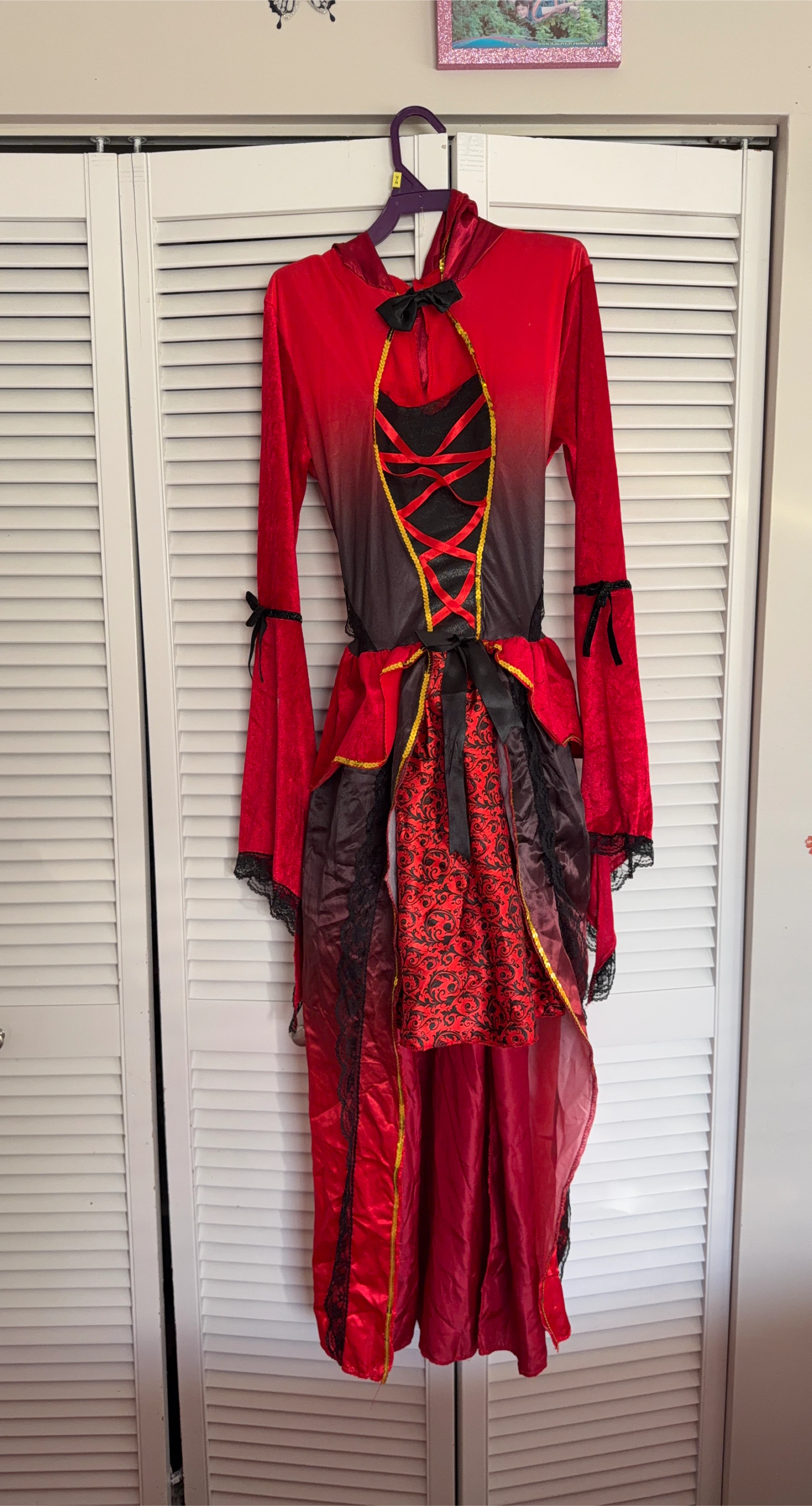 Red & Black Red Riding Hood Chaperon Rouge Costume Size Large thumbnail
