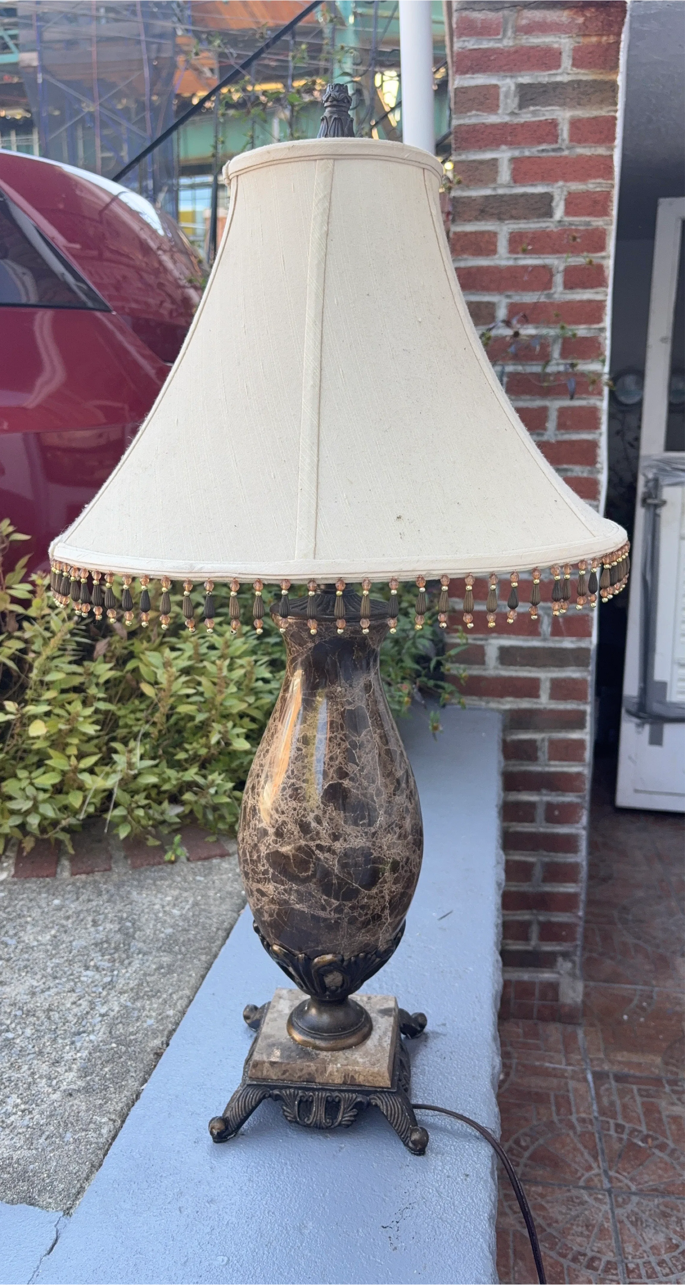 Elegant Table Lamp with Marble Base