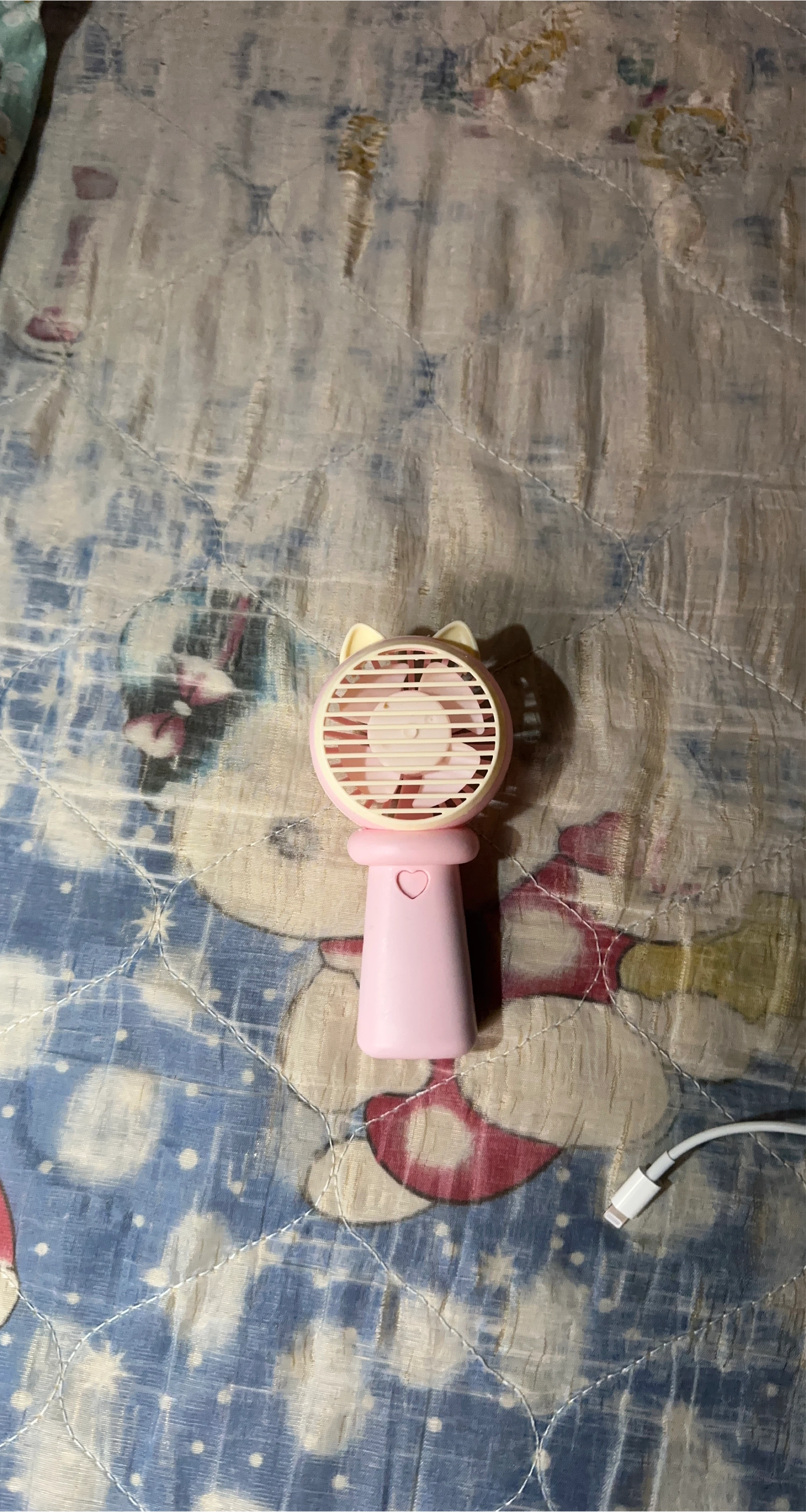 Cute Pink Mini Handheld Fan thumbnail