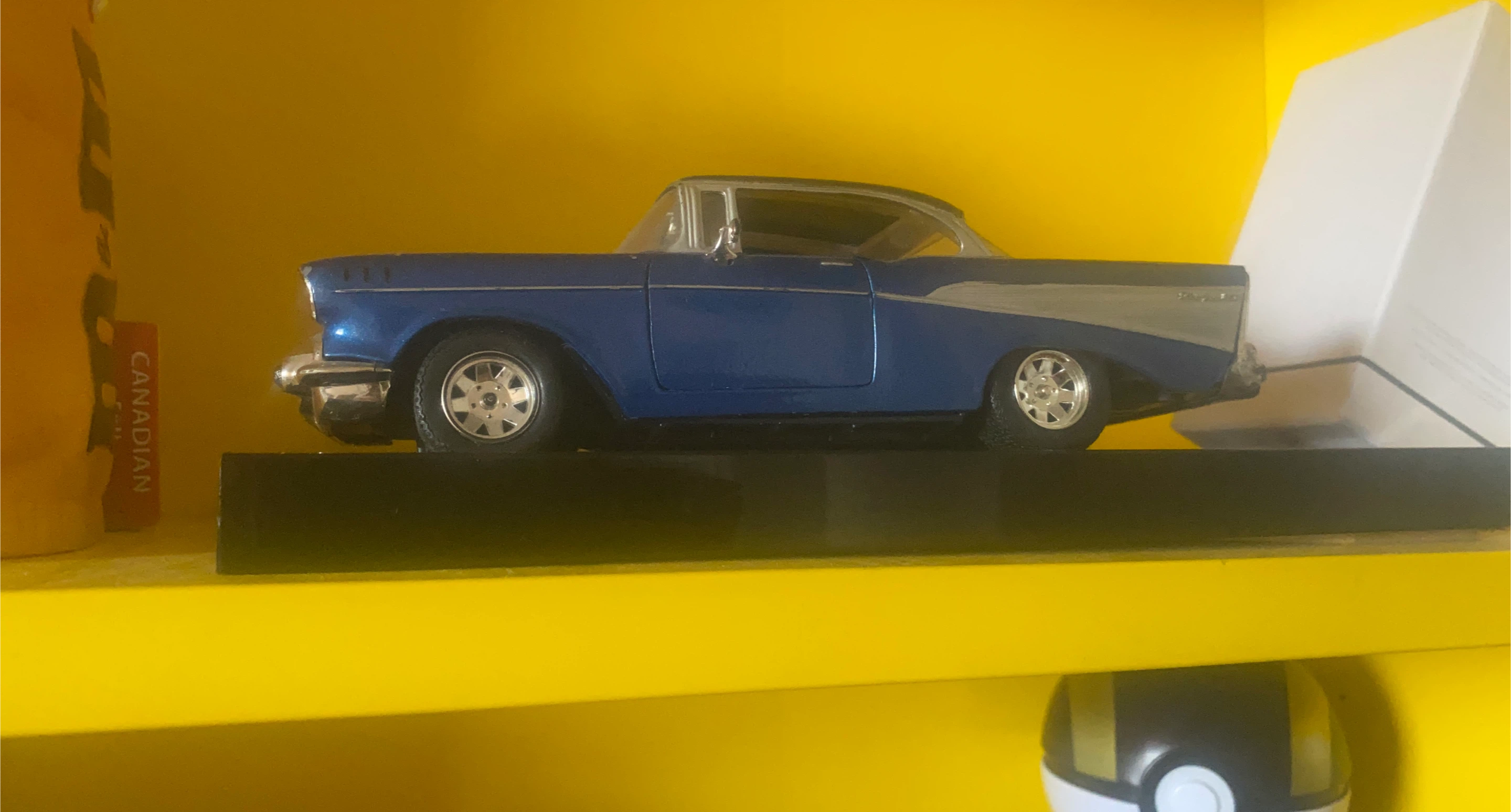 Blue 1957 Chevy Bel Air Diecast Model Car