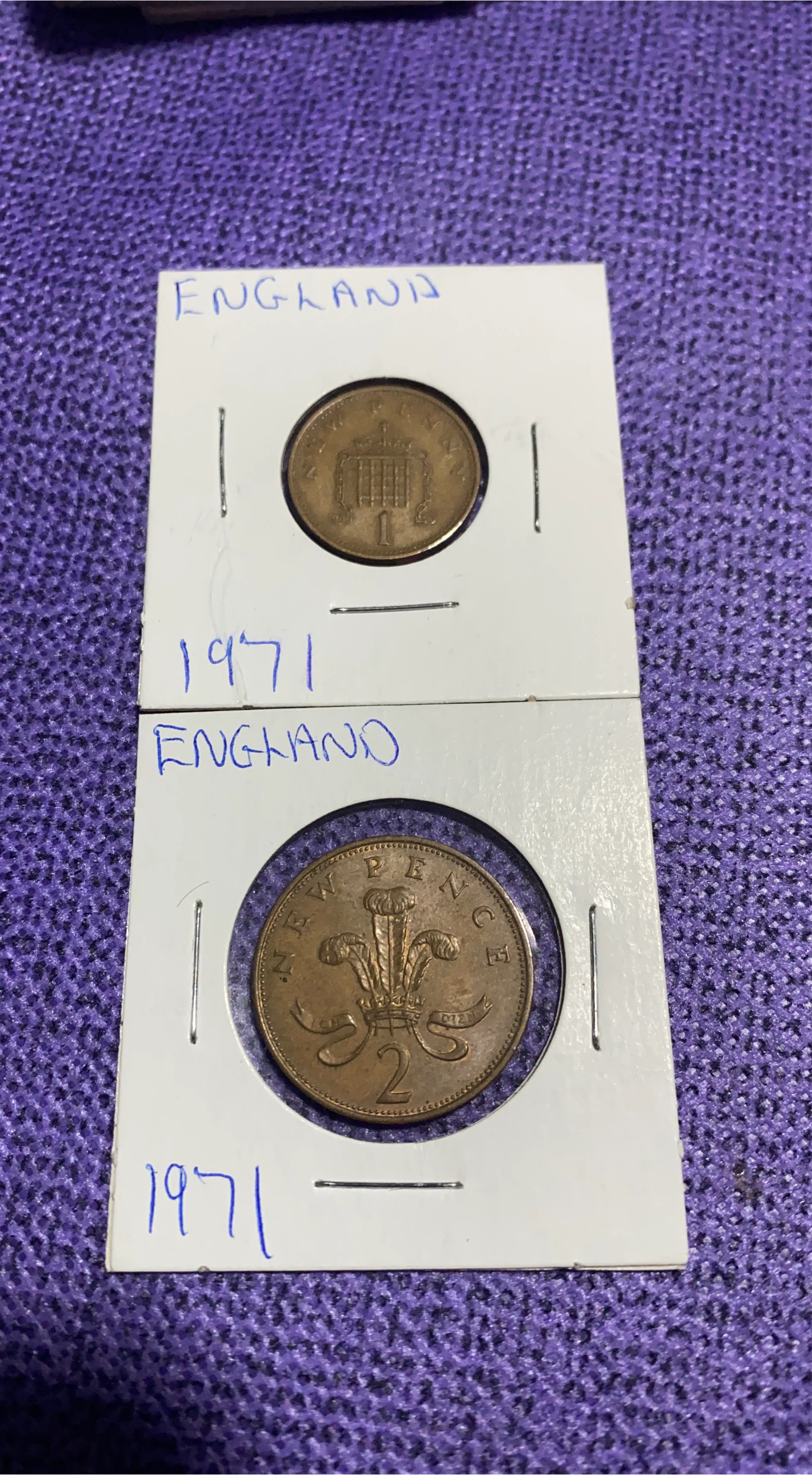 England 1971 New Pence Coins thumbnail