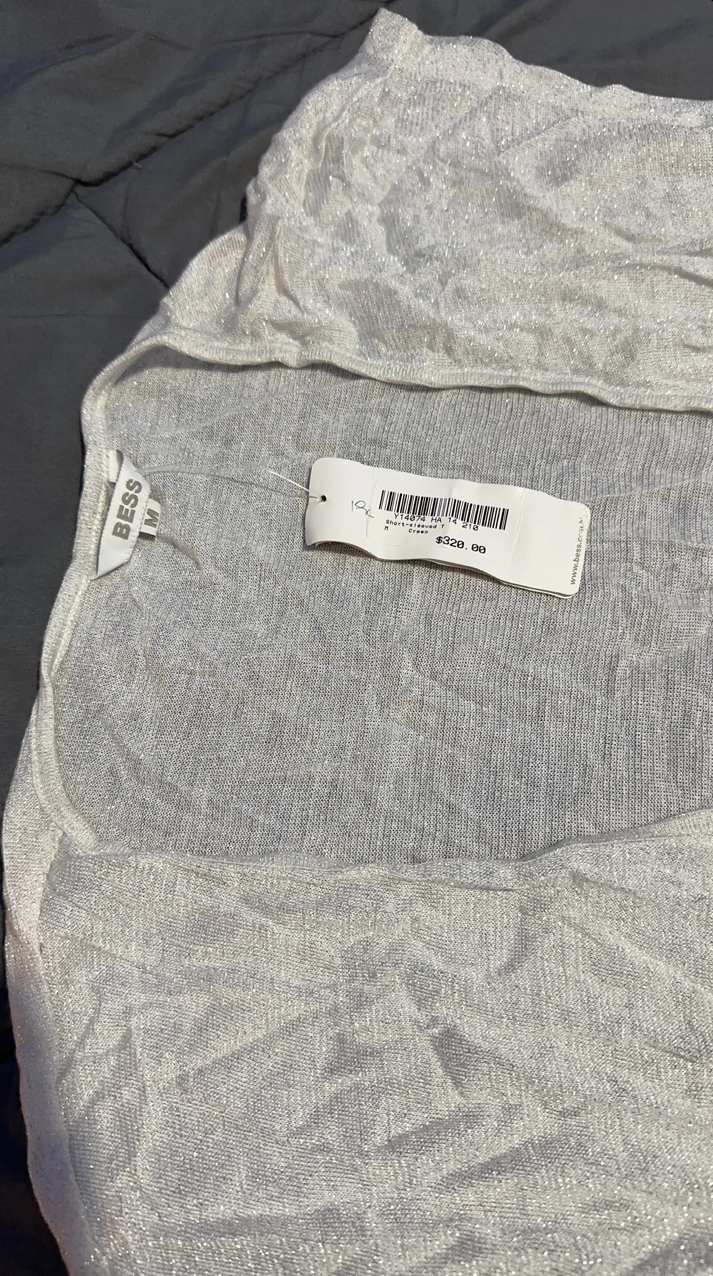 Bess Short-sleeved T - Size M - Cream thumbnail