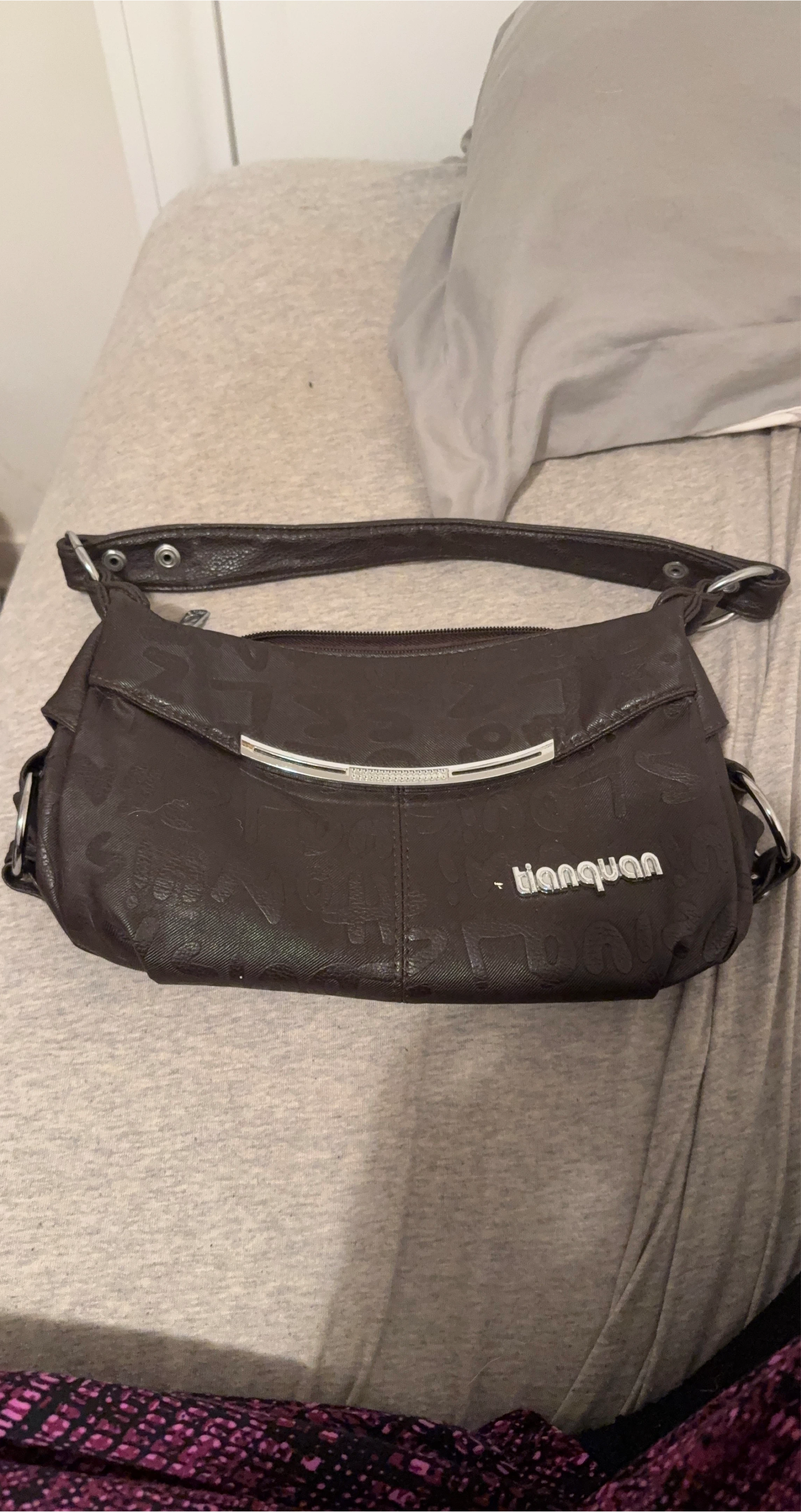 Tianquan Brown Shoulder Bag