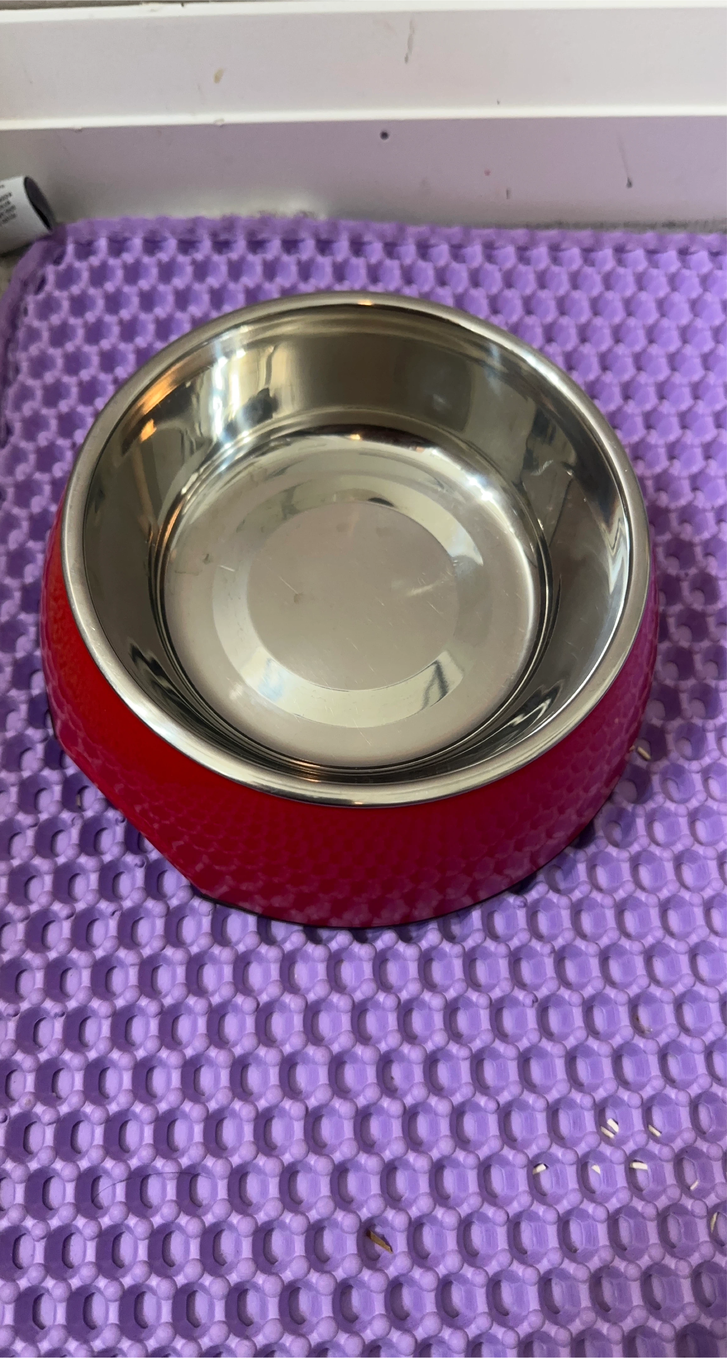 Essentials Melamine Feeding Bowl Red Pet Bowls thumbnail