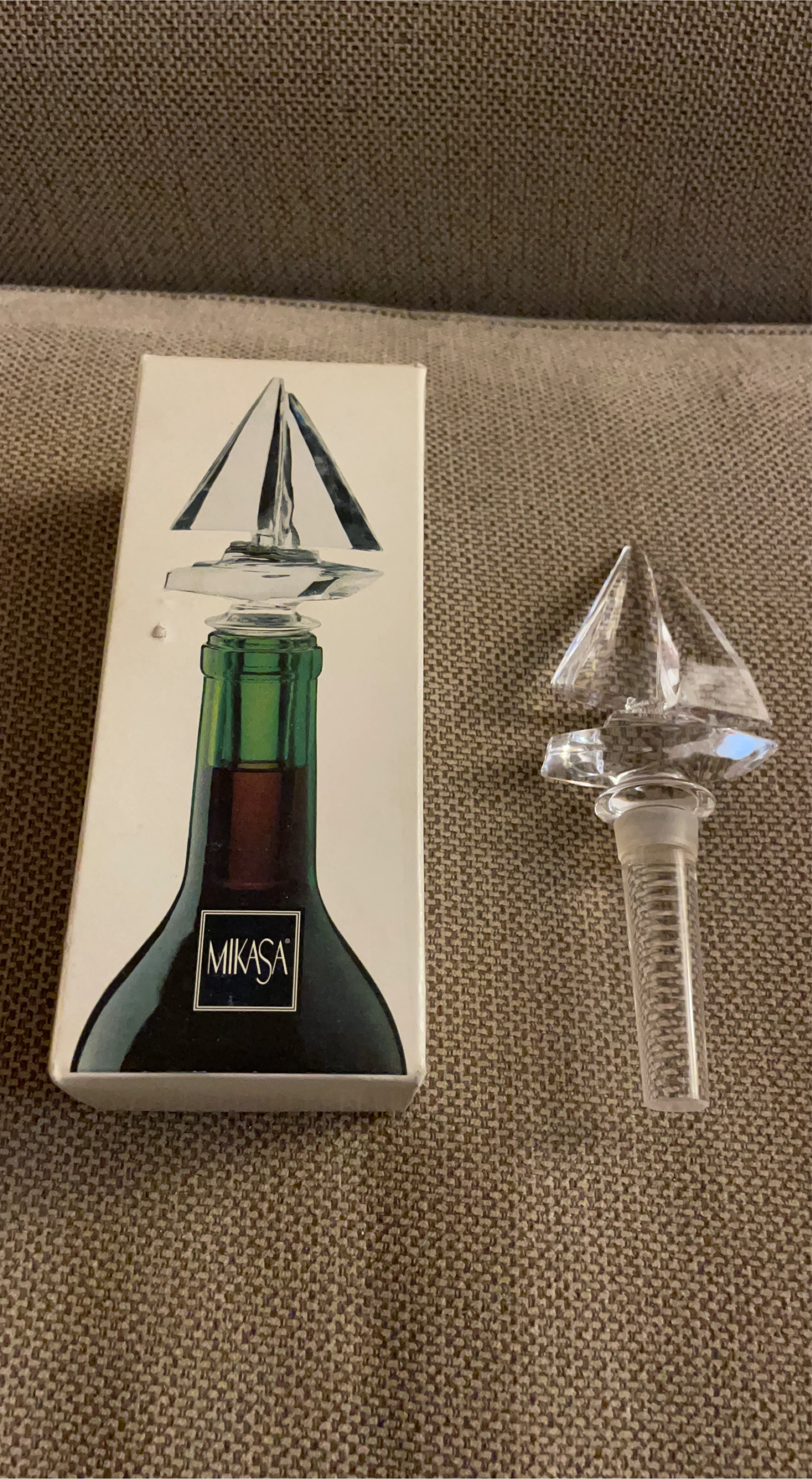 Mikasa Regatta Sailboat Wine Bottle Stopper - New in Box! thumbnail
