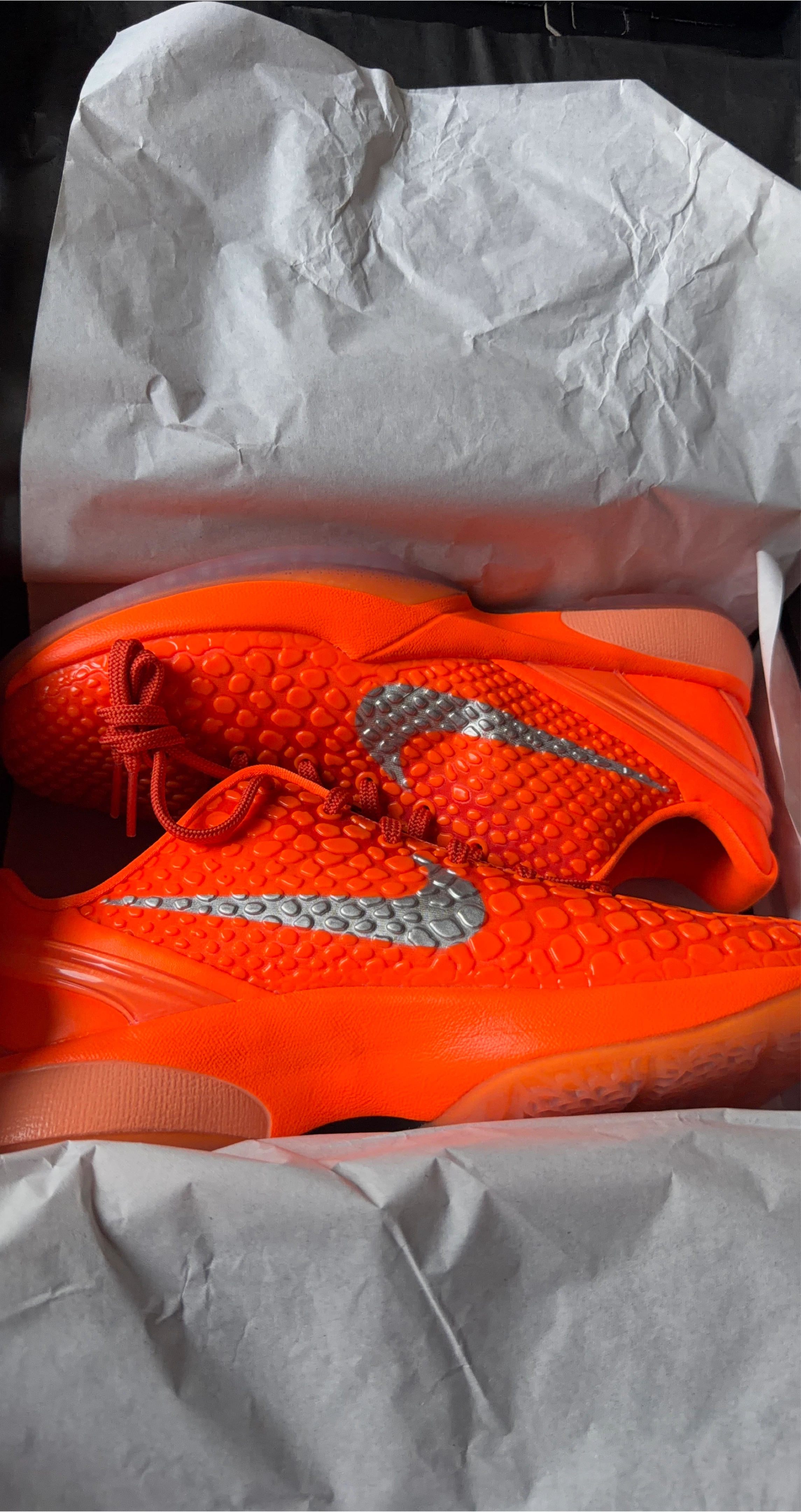 Nike Kobe VI Basketball Shoes - Orange, Size 6.5Y