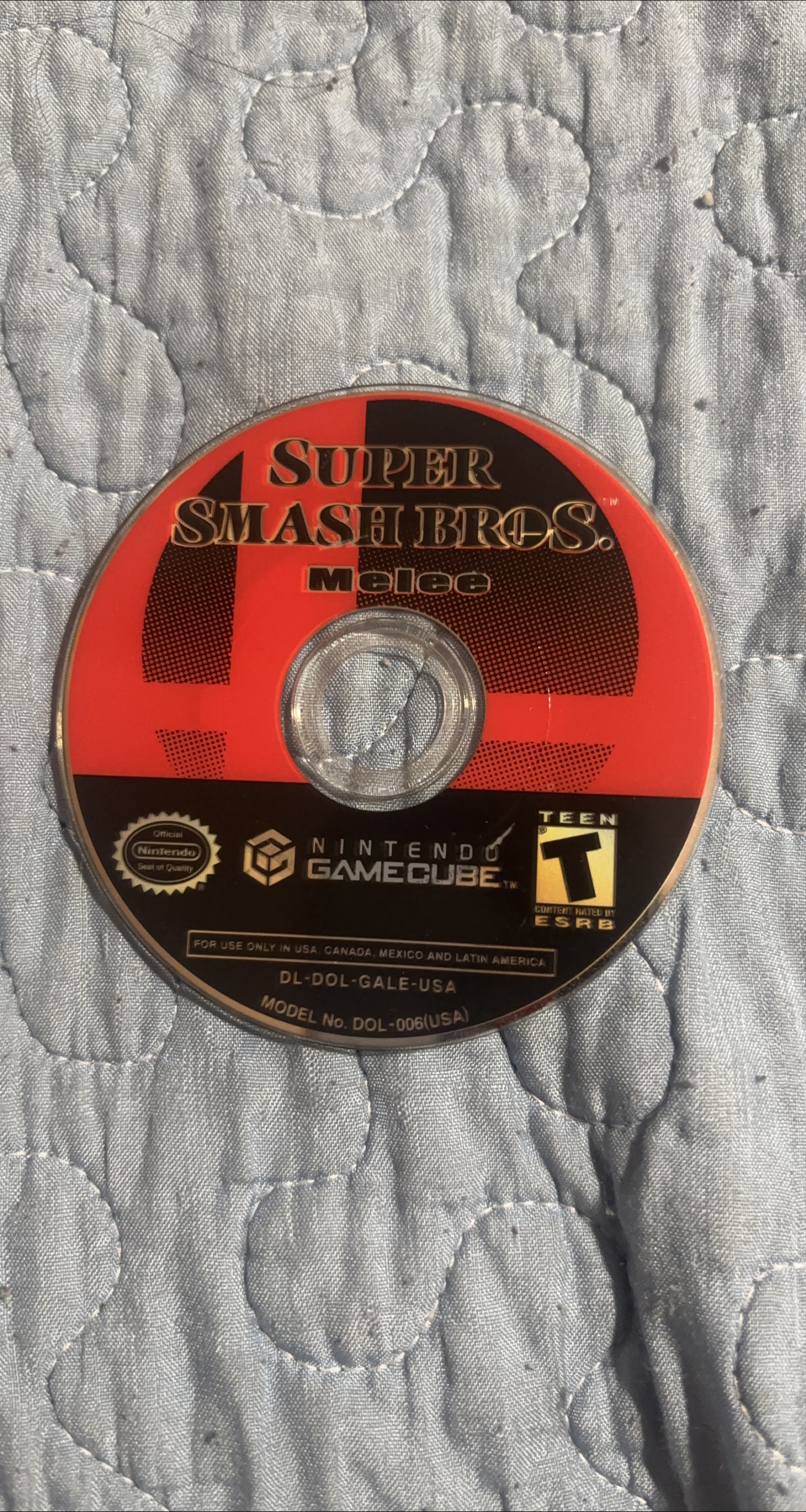 Super Smash Bros. Melee GameCube Disc thumbnail